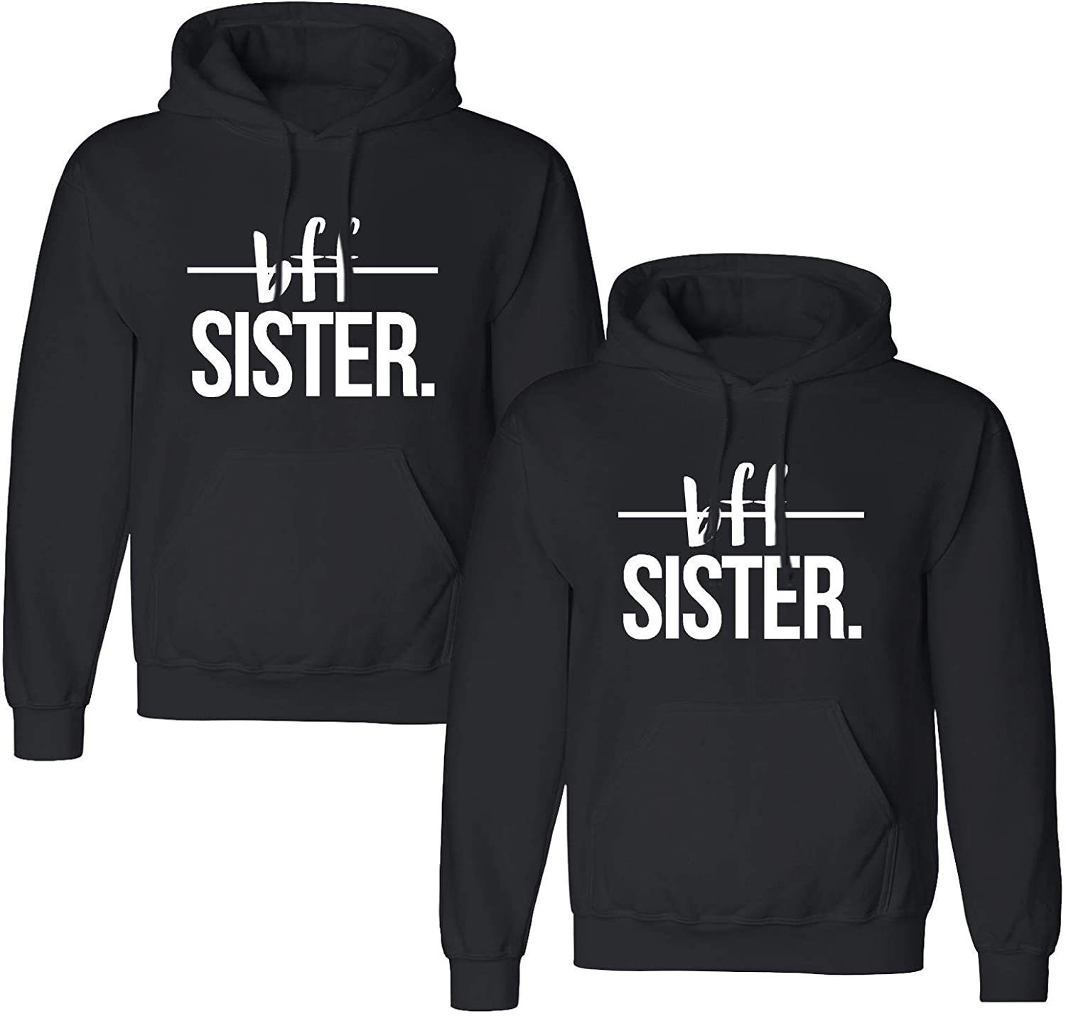 Couples Shop Kapuzenpullover BFF Sister Damen Hoodie Pullover mit modischem Print, lustiger Spruch