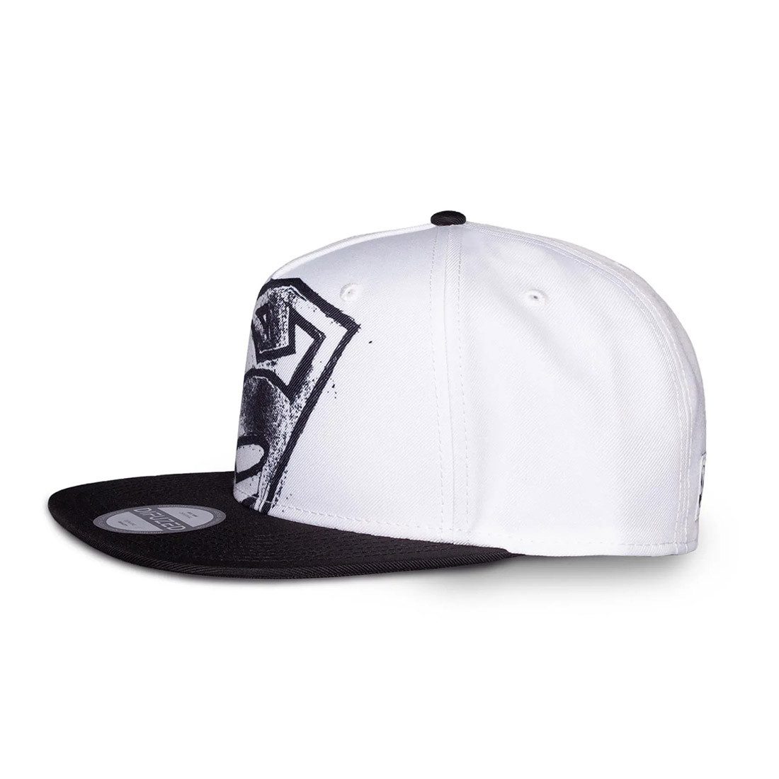 Superman Baseball Cap White Graffiti Logo