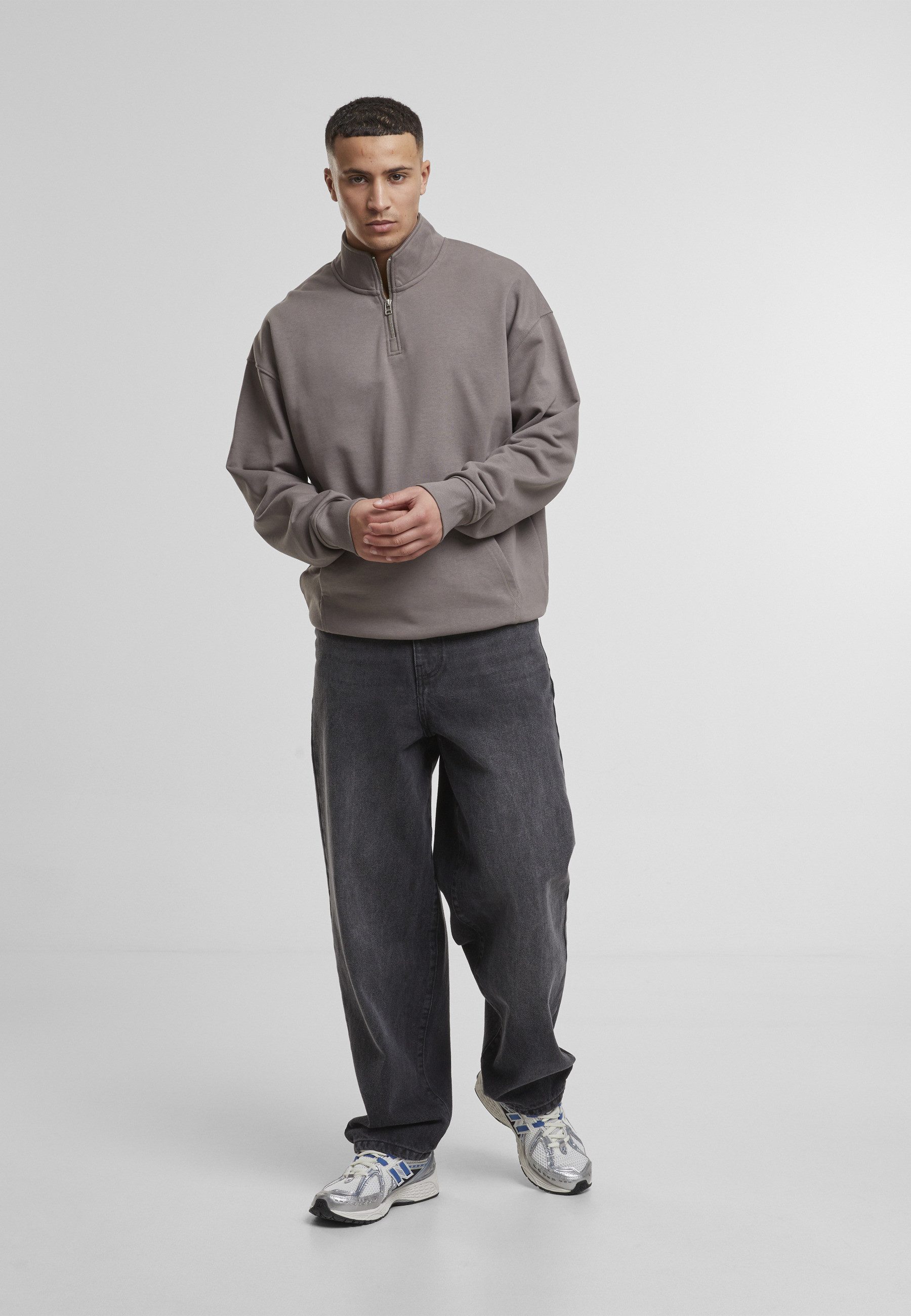 DEF Sweater DEF DEF Zipper Crewneck (1-tlg)