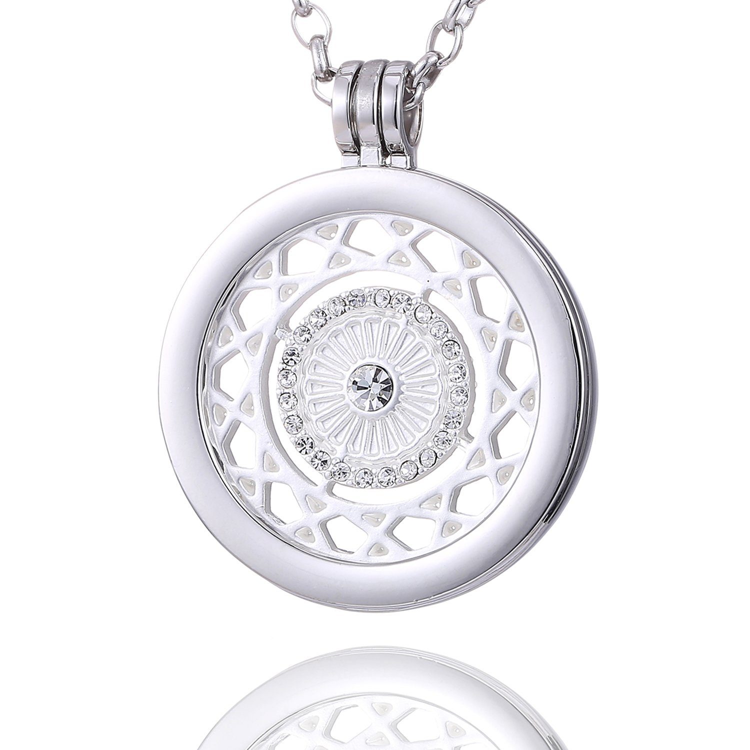 silber Ornament mit Zirkoniasteinen