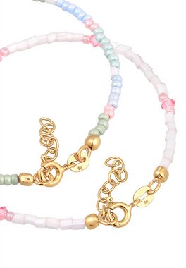 Elli Armband Kids Glas Perlen Pastell 2er Set 925 Silber, Kugel