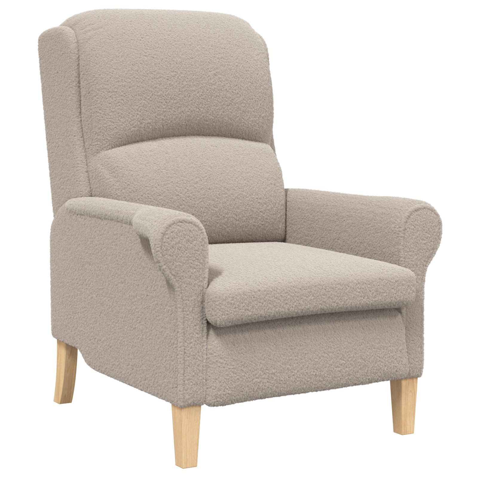 vidaXL Sessel Ergonomischer Sessel Hellgrau Polyester, günstig online kaufen