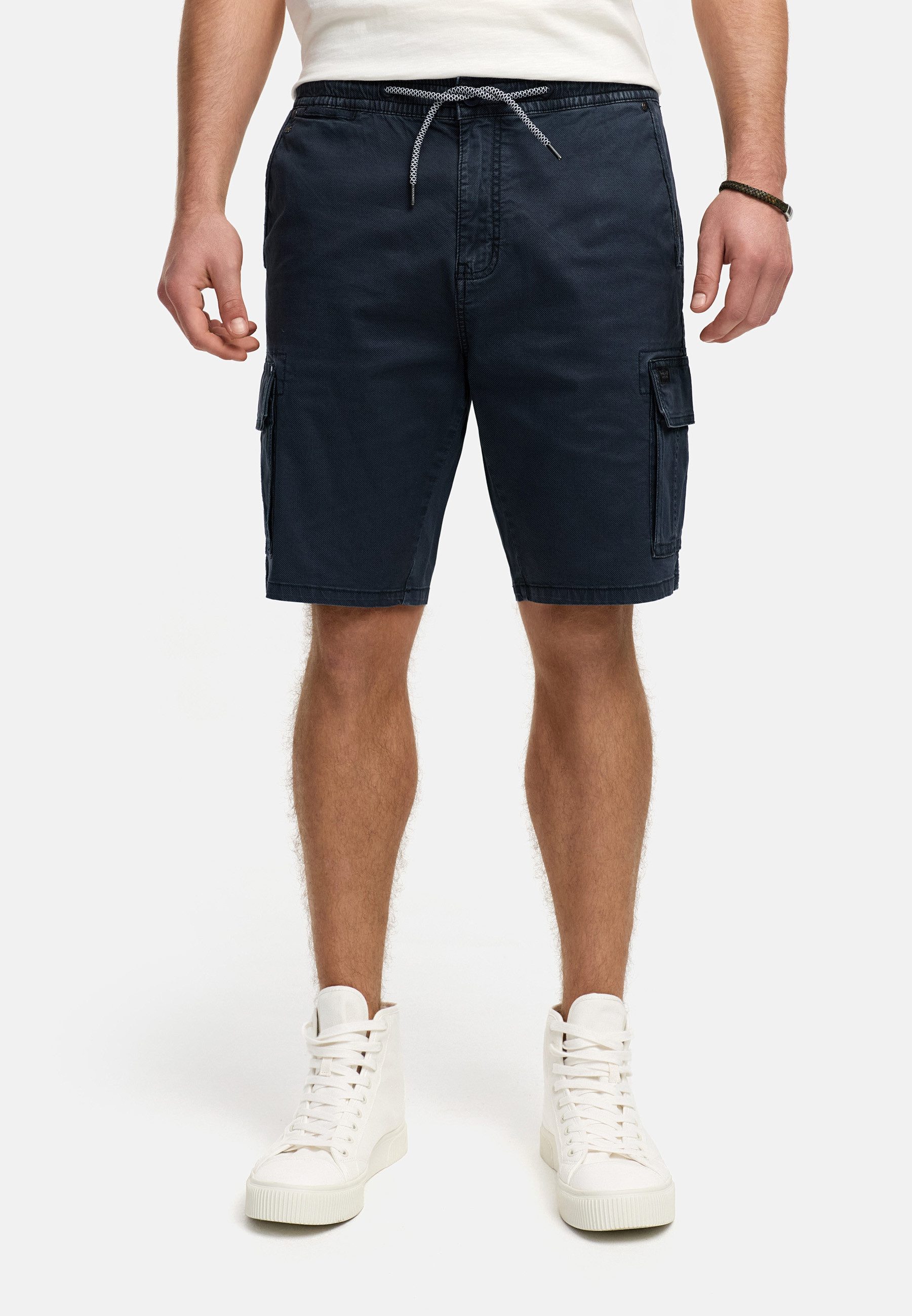 INDICODE Cargoshorts Herren INKews Cargo Shorts Herrenshorts mit elastischem Bund mit Kordelzug für eine bequeme Passform