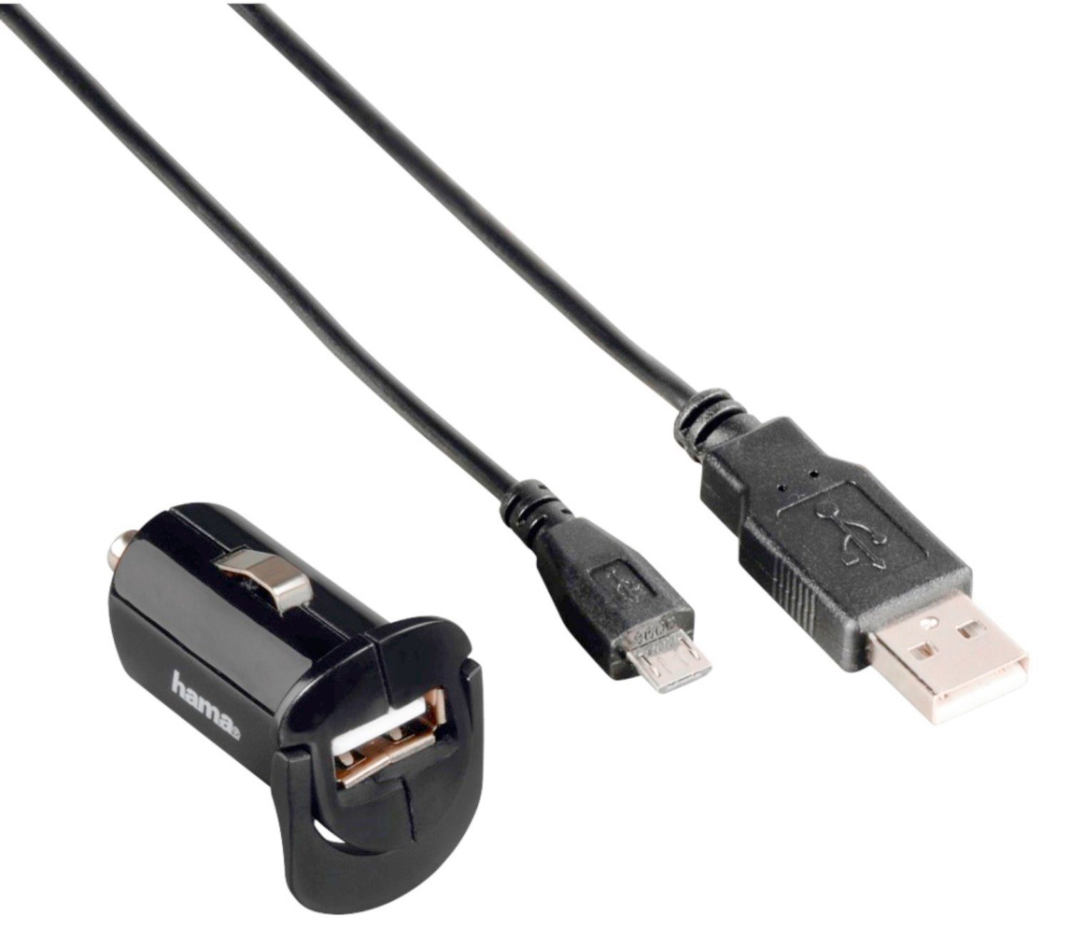 Hama Auto Ladegerät USB 12 W/2,4 A (2-fach Ladeadapter für  Zigarettenanzünder USB-A 2 x 5 V, Mini USB-Ladegerät, Doppel-Ladeadapter  für Kfz, 2-fach USB-Netzteil für Handys u.v.m.) schwarz : :  Elektronik & Foto