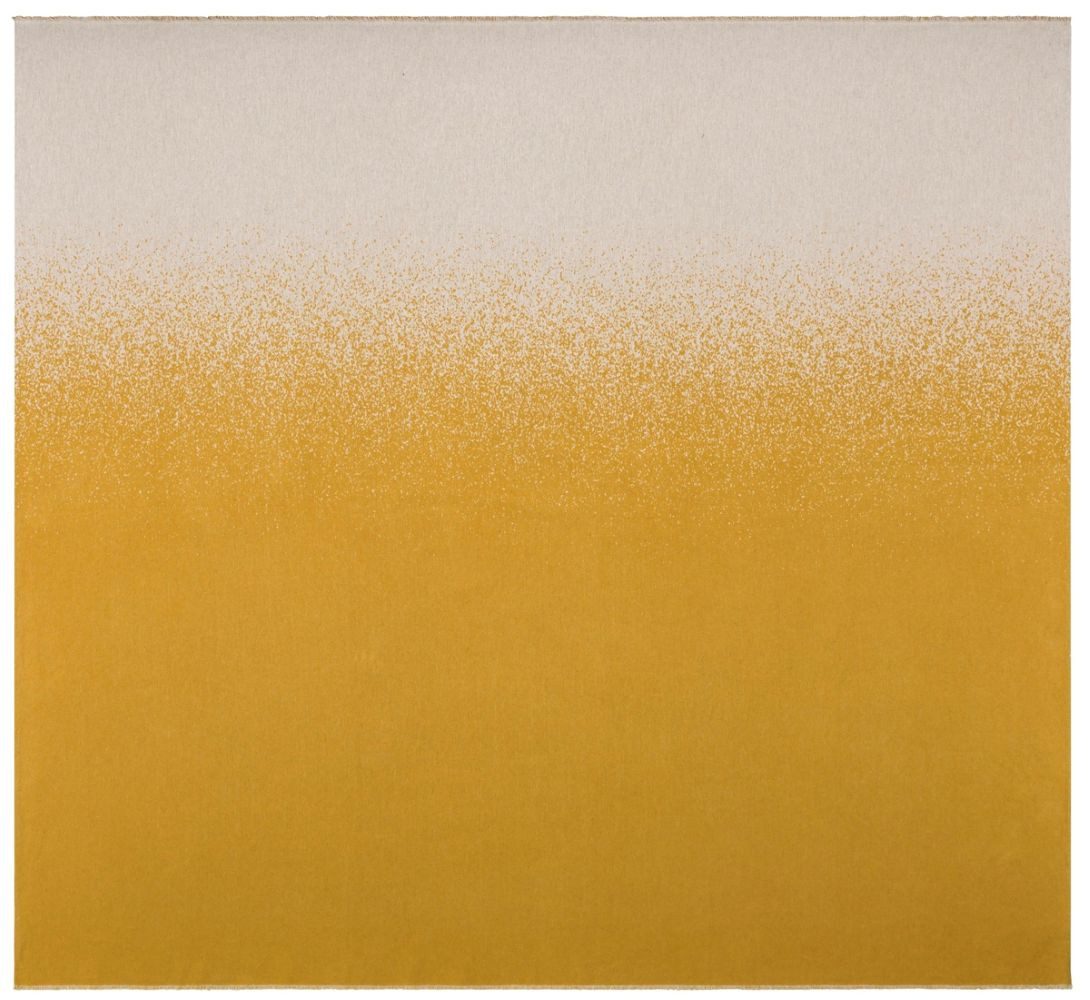 DAVID FUSSENEGGER Bettüberwurf Wohndecke Luca 'Verlauf' 220 x 240 cm Hellgelb