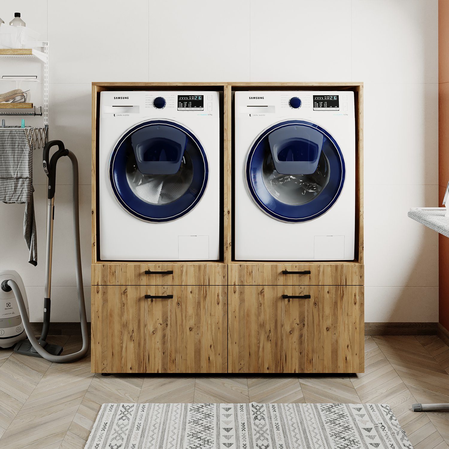 Roomart Waschmaschinenumbauschrank (Waschmaschinenschrank mit Schublade Übe günstig online kaufen