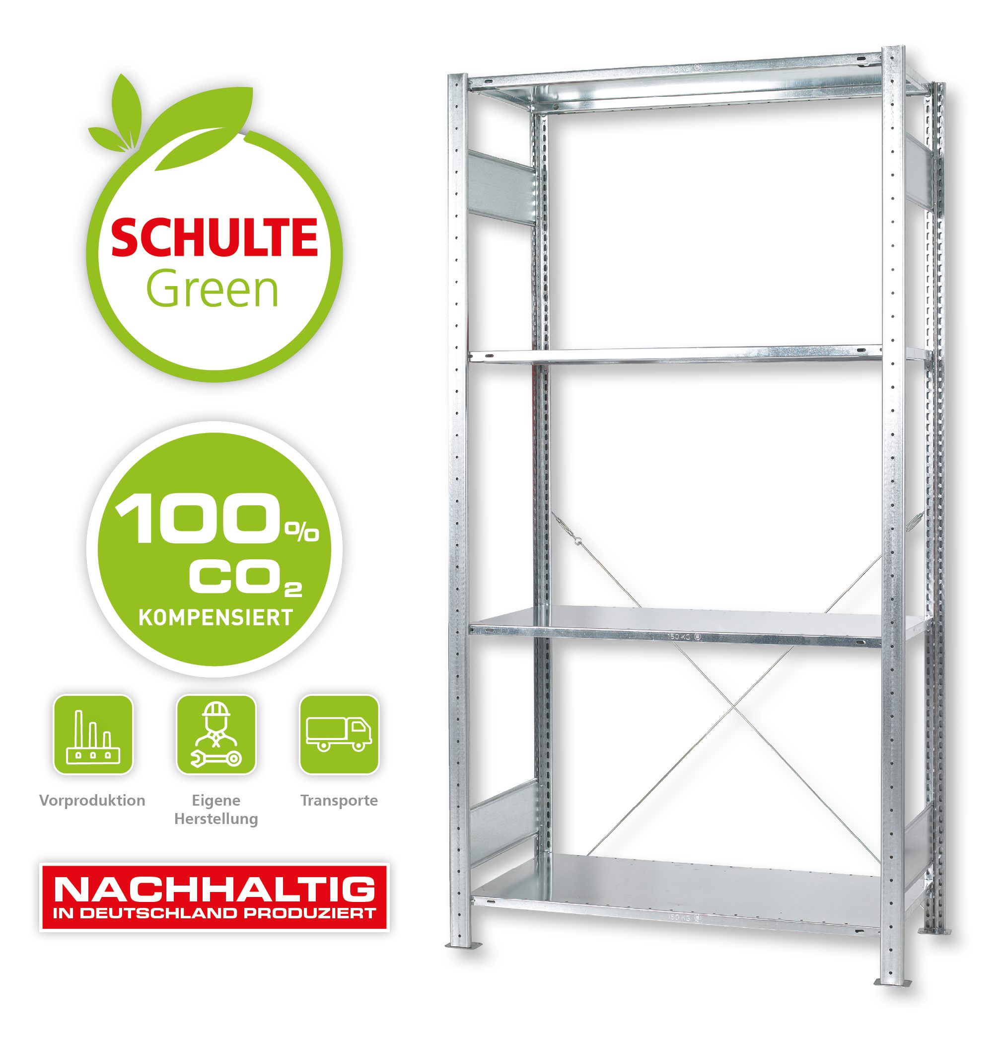 150 +2 1 Grund kg Typ 2000x3000x400 Lagertechnik Steckregal mm, - Anbauregal SCHULTE