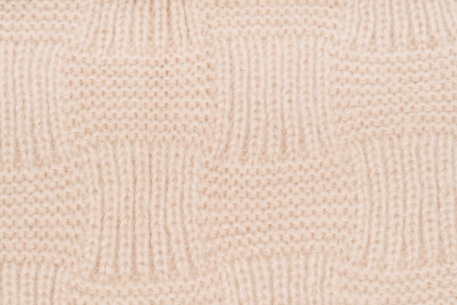 Strickmuster styleBREAKER (1-St), Schachbrett Dreiecktuch Strick Strickschal, Beige