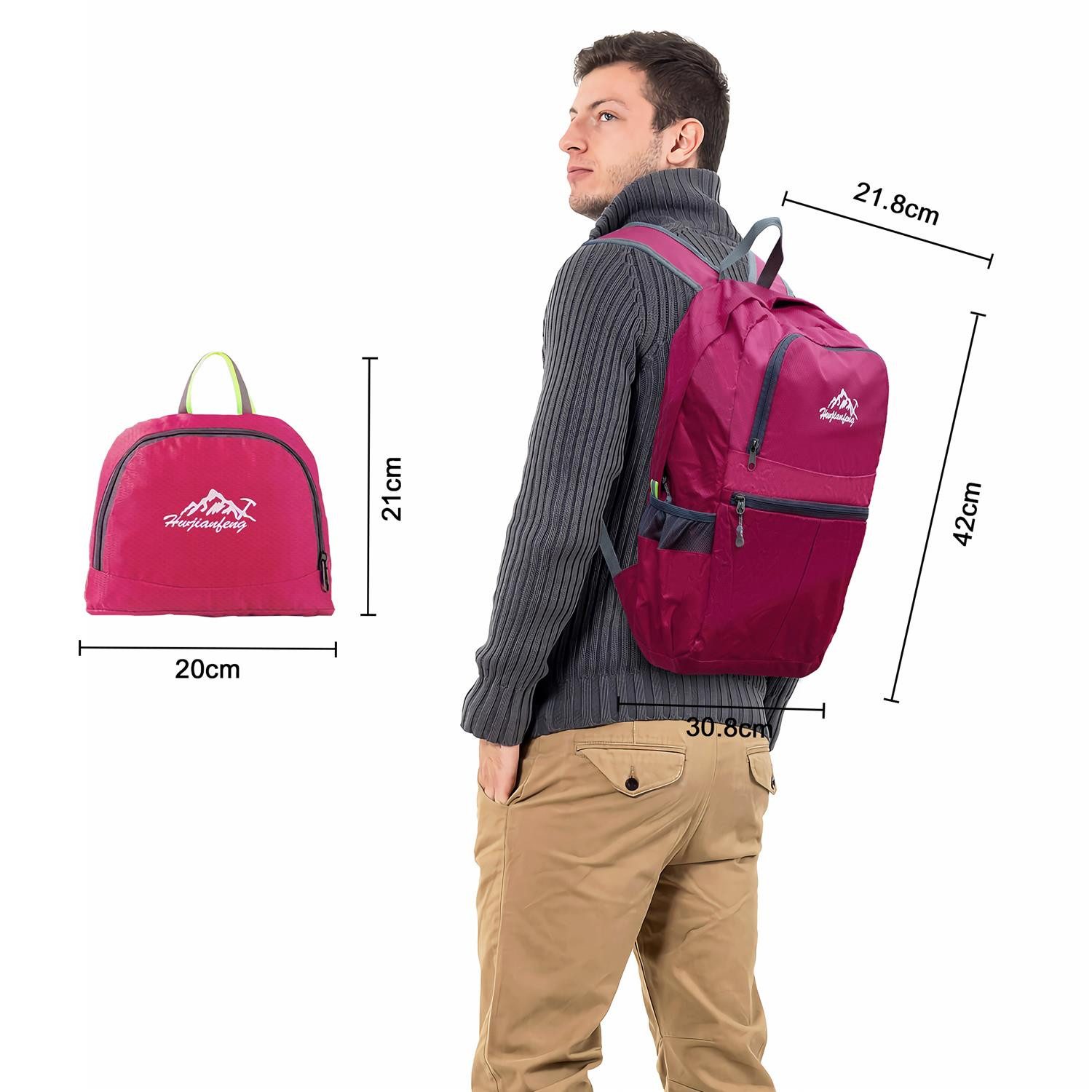 Intirilife Tagesrucksack (Faltbarer Rucksack Ultraleicht in Pink, 1-tlg), 3 günstig online kaufen