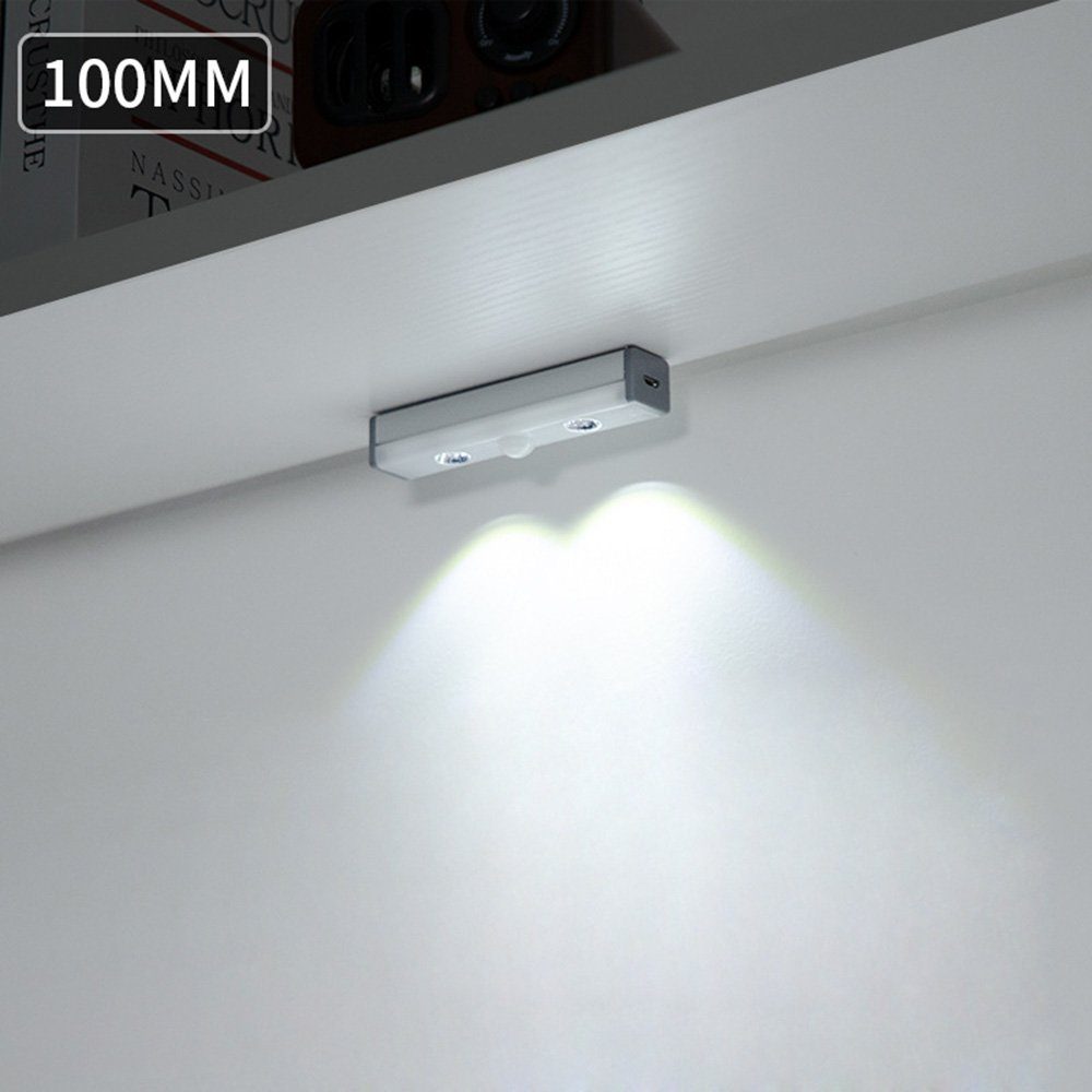 MUPOO LED Unterbauleuchte LED LichtleistenBewegungserkennung Dimmbar  Wiederaufladbar,4 Größe, Aus/Ein/Automatik,3000K Warmweiß, 6500K Kaltweiß,  für Schrankbeleuchtung, Unterbauleiste