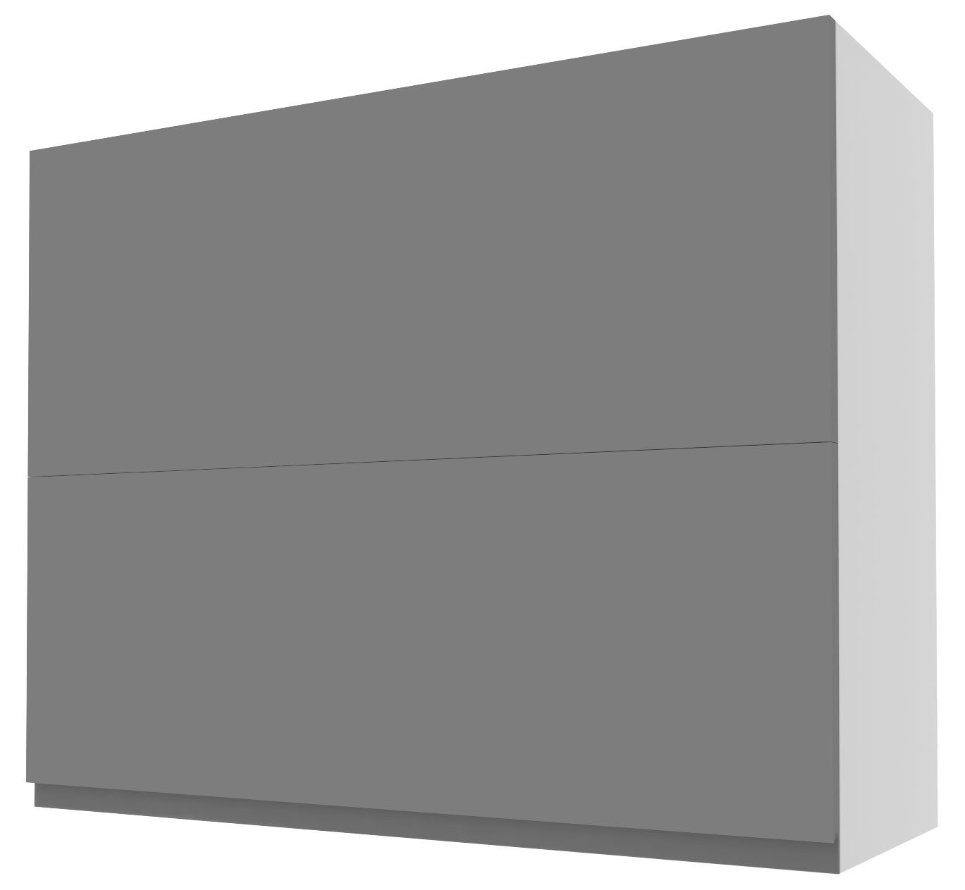 Faltlifthängeschrank und wählbar mit matt 90cm Hochfaltklappe Front- grifflos Feldmann-Wohnen Acryl Korpusfarbe Avellino schwarz