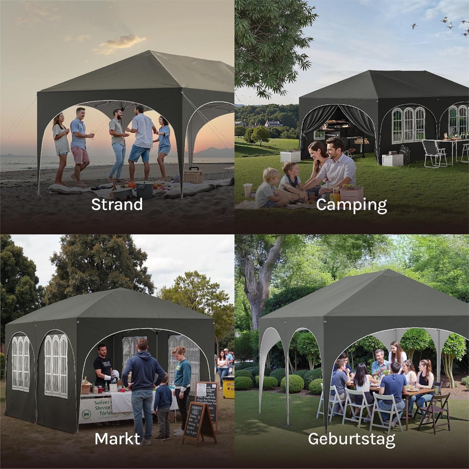 Woltu Pavillon, mit 2 Seitenteilen, 3x6 günstig online kaufen