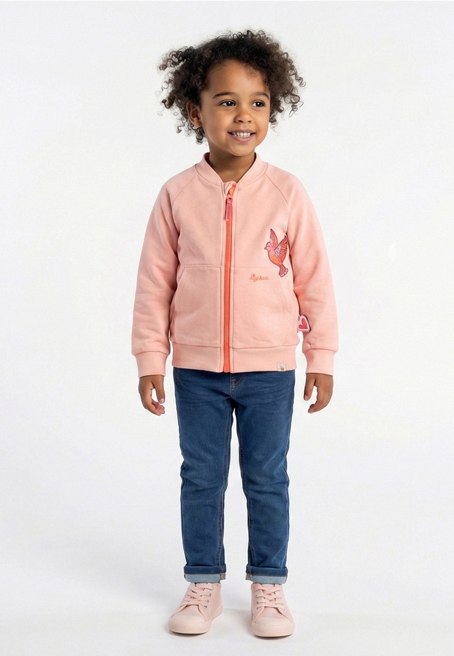 Sweatjacke Pink Birds für Kinder Mädchen