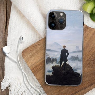 MuchoWow Handyhülle Der Wanderer über dem Nebelmeer - Caspar David Friedrich - Kunstwerk, Handyhülle Telefonhülle Apple iPhone 14 Pro Max