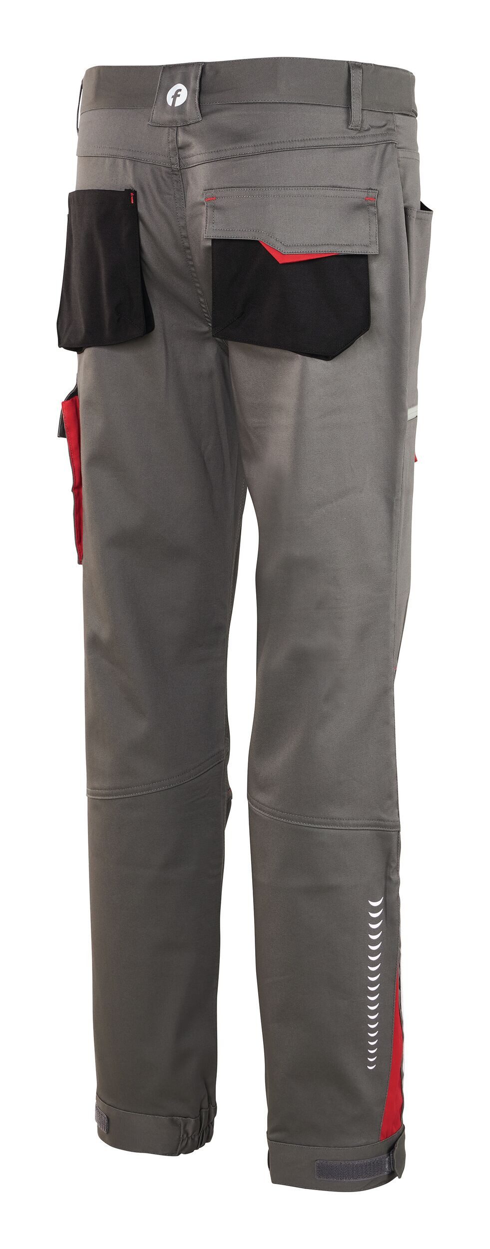 fortis Arbeitsbundhose Herren-Cargohose Flex grau/schwarz/rot