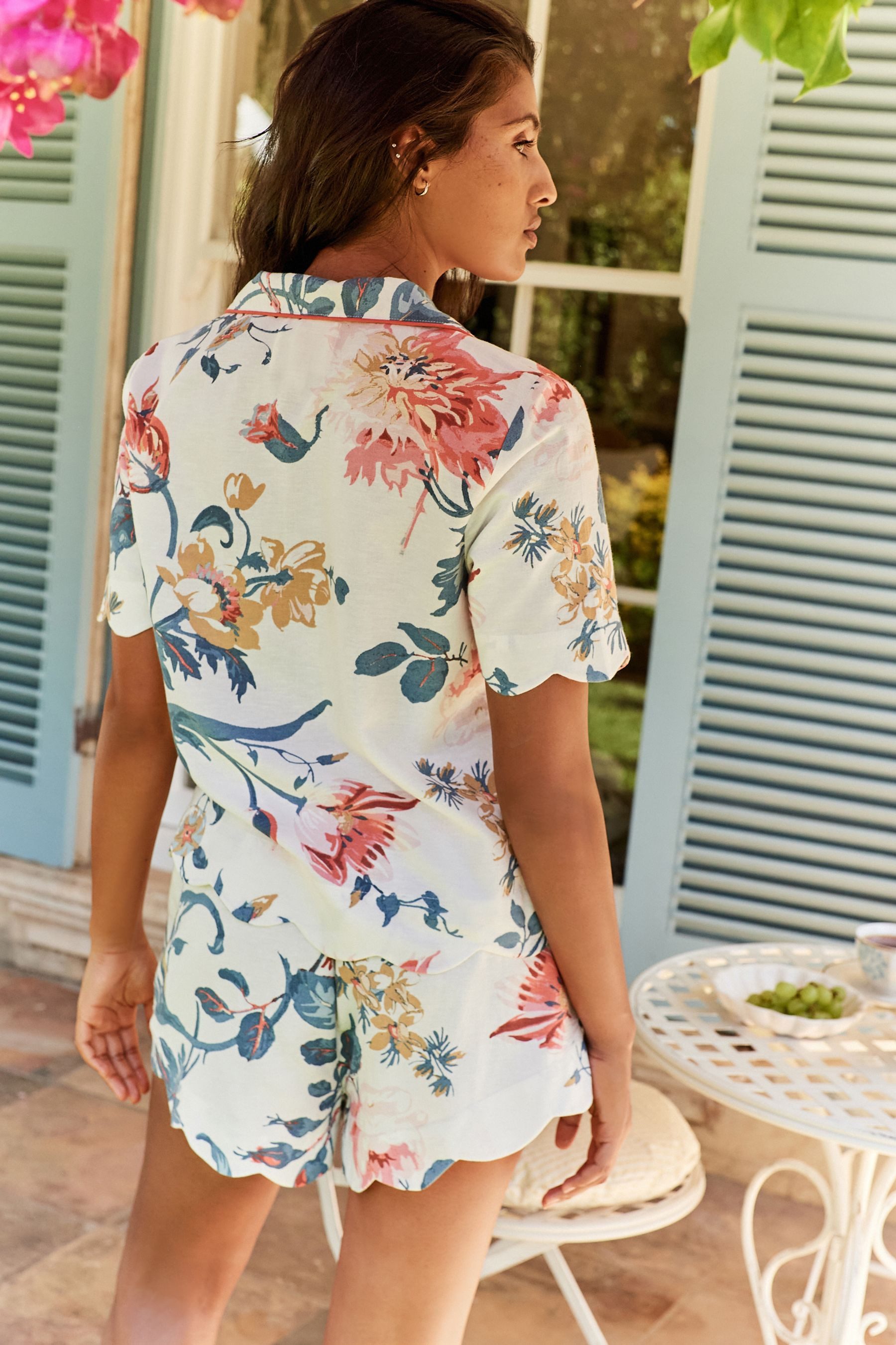 LAURA ASHLEY Pyjama Laura Ashley Kurzer Baumwollschlafanzug (2 tlg) günstig online kaufen