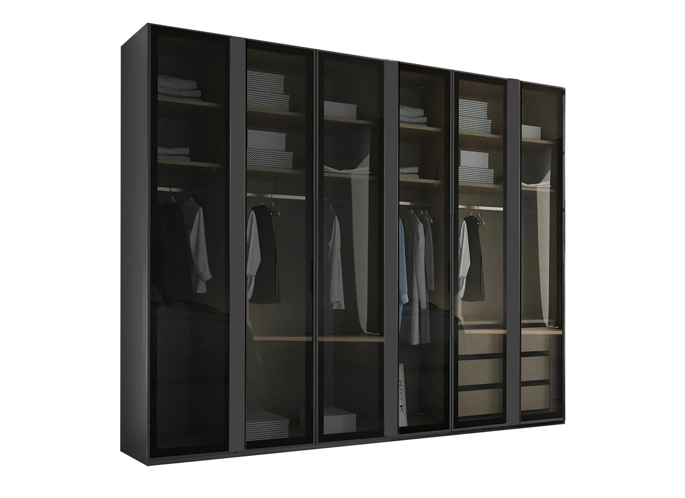 Palms-Store Kleiderschrank Drehtürenschrank Monaco mit transparentem günstig online kaufen