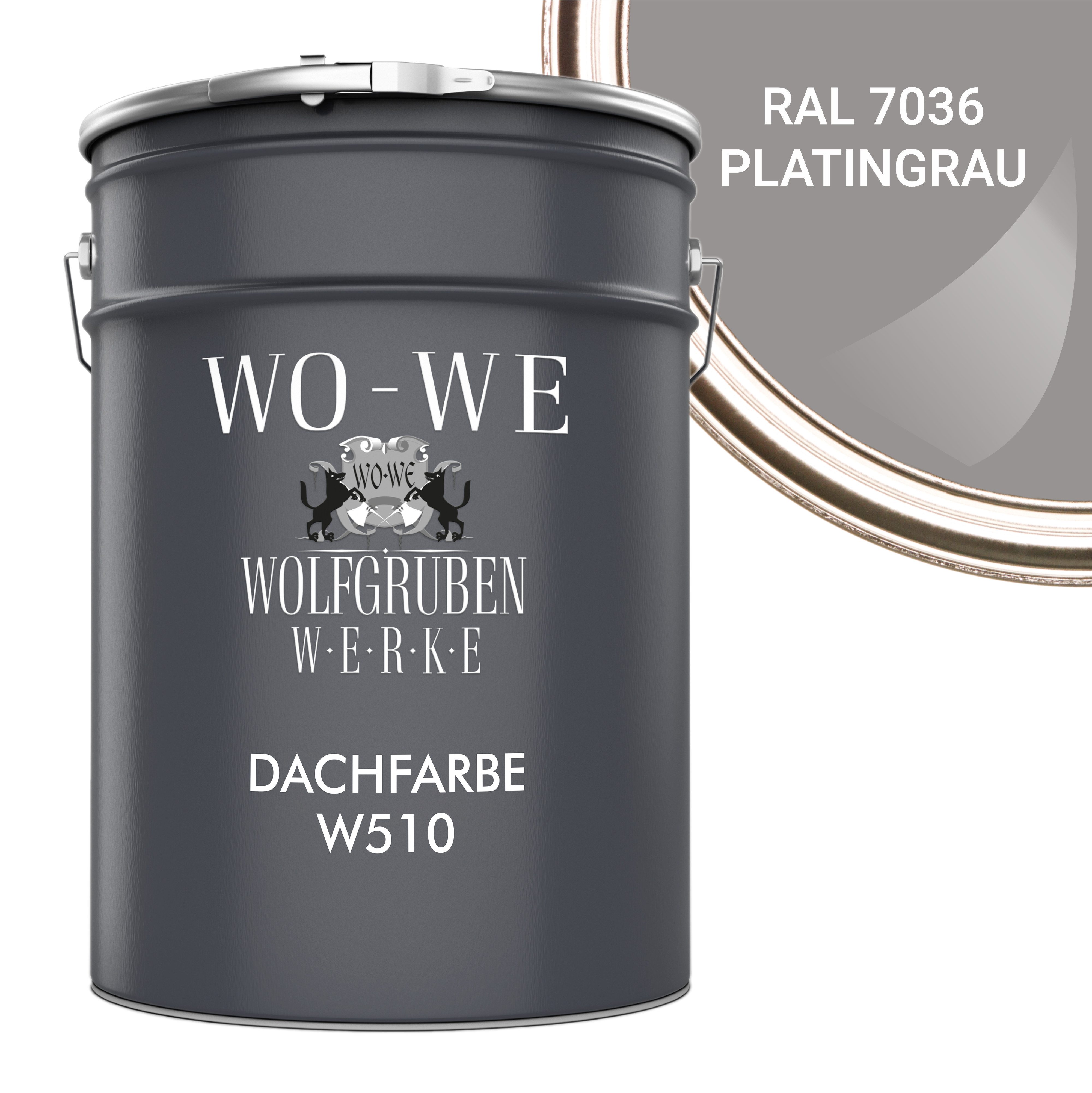 WO-WE Dachfarbe Dachfarbe Sockelfarbe Dachbeschichtung W510, 0.75-20L, Seidenglänzend