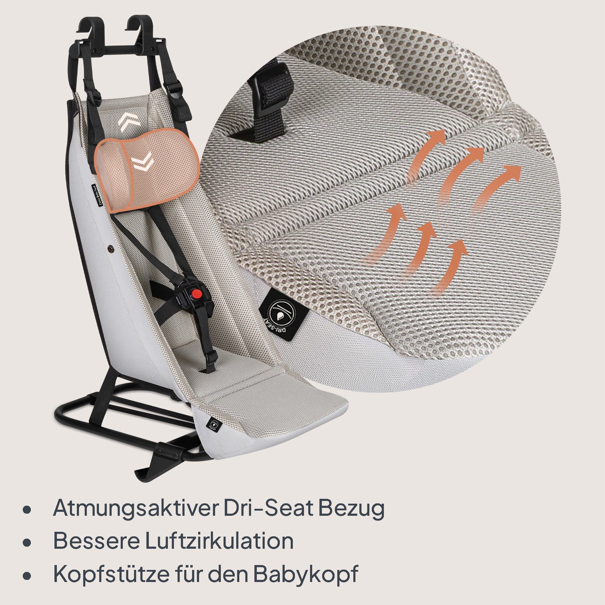 lionelo Fahrradkinderanhänger CAMA, 2in1 / SIQ / All-round-safety/ Head+/UPF 50+/60l Kofferraum – Bild 4 von 5