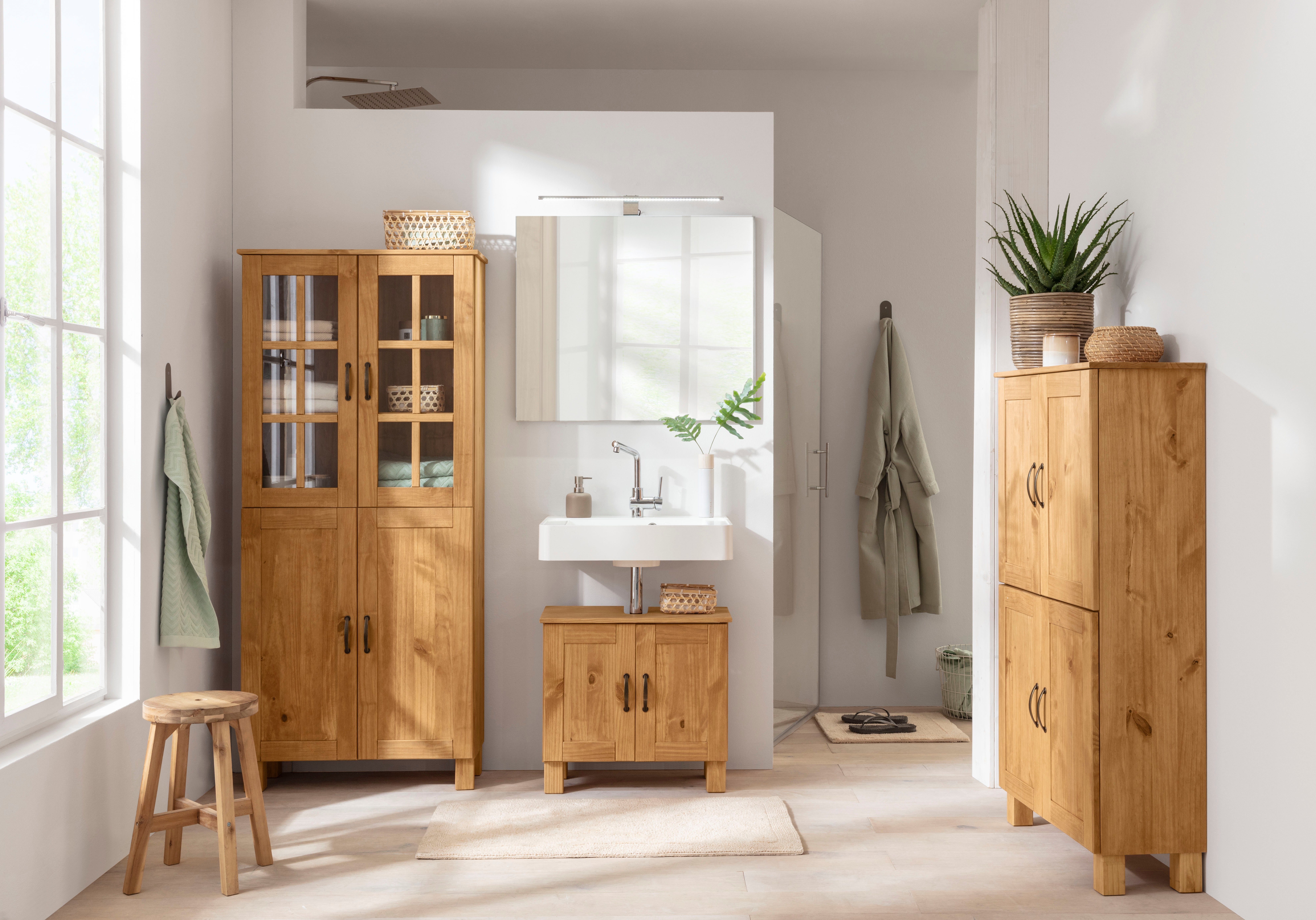 Home affaire Waschbeckenunterschrank Rodby FSC®-zertifiziertes Massivholz, günstig online kaufen