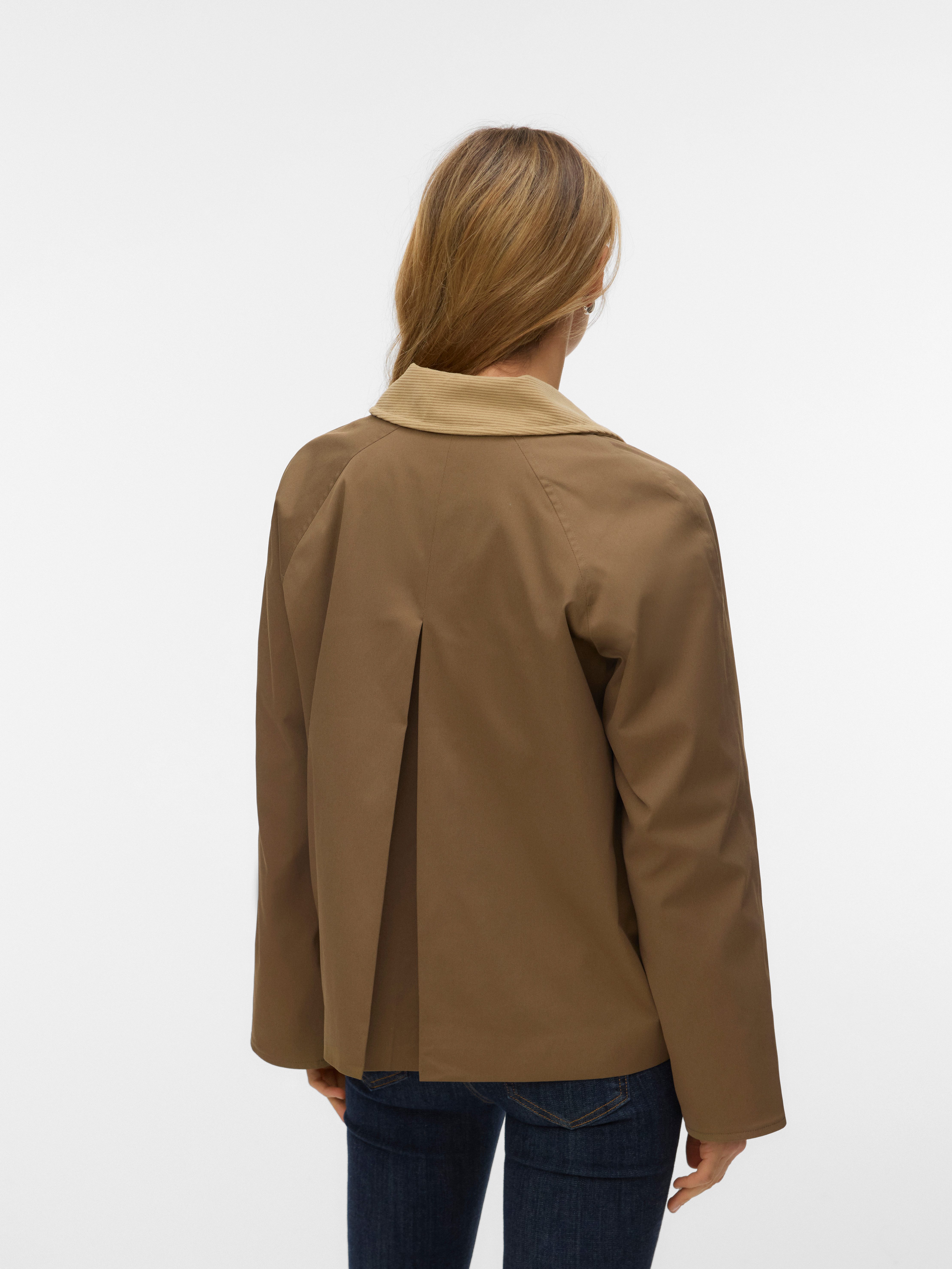 Vero Moda Langjacke VMCHELSEAFIA SHORT JACKET BOO mit Kontrastdetails