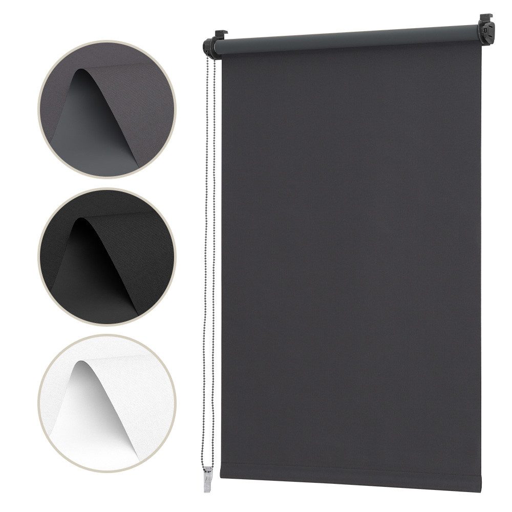 Rollo Seitenzugrollo Verdunkelungsrollo ohne Bohren verdunkelnd Rollo, Sekey, verspannt, Klemmfix, Seitenzugrollo,Sonnenschutz & Sichtschutz,Bestellbreite = Stoffbreite