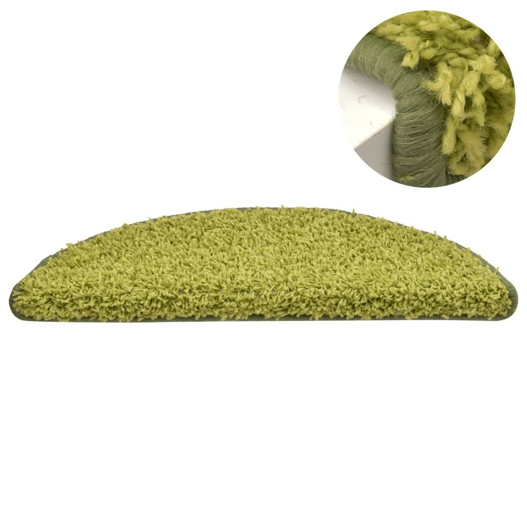 vidaXL Stufenmatte 65 x 21 x 4 cm Treppenmatten 15 Stk Grün 65x21x4 cm Stufenteppich
