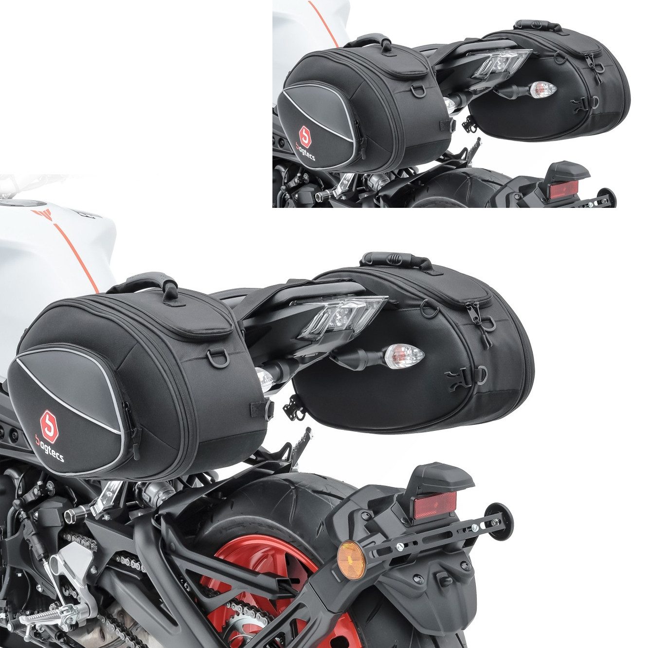 Reisetasche 2x Satteltaschen Motorrad # SP3 Seitentaschen Paar 36-60 Liter schwarz