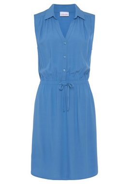 LASCANA Sommerkleid Hemdblusenkragen und V-Ausschnitt, Blusenkleid mit Gummizug