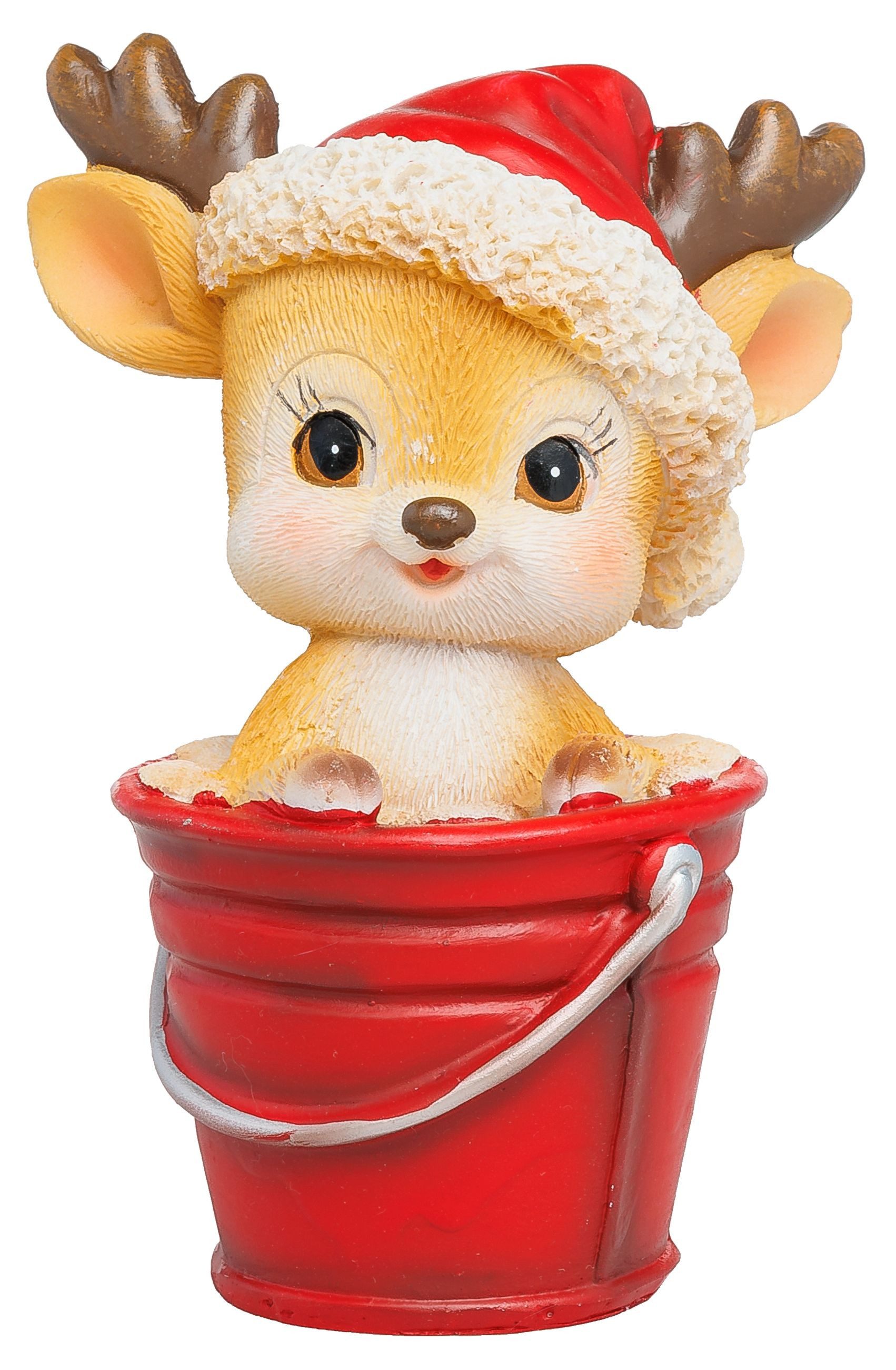 SIKORA Weihnachtsfigur 2er Set Deko Figur Pinguin & Rentier im Eimer Weihna günstig online kaufen