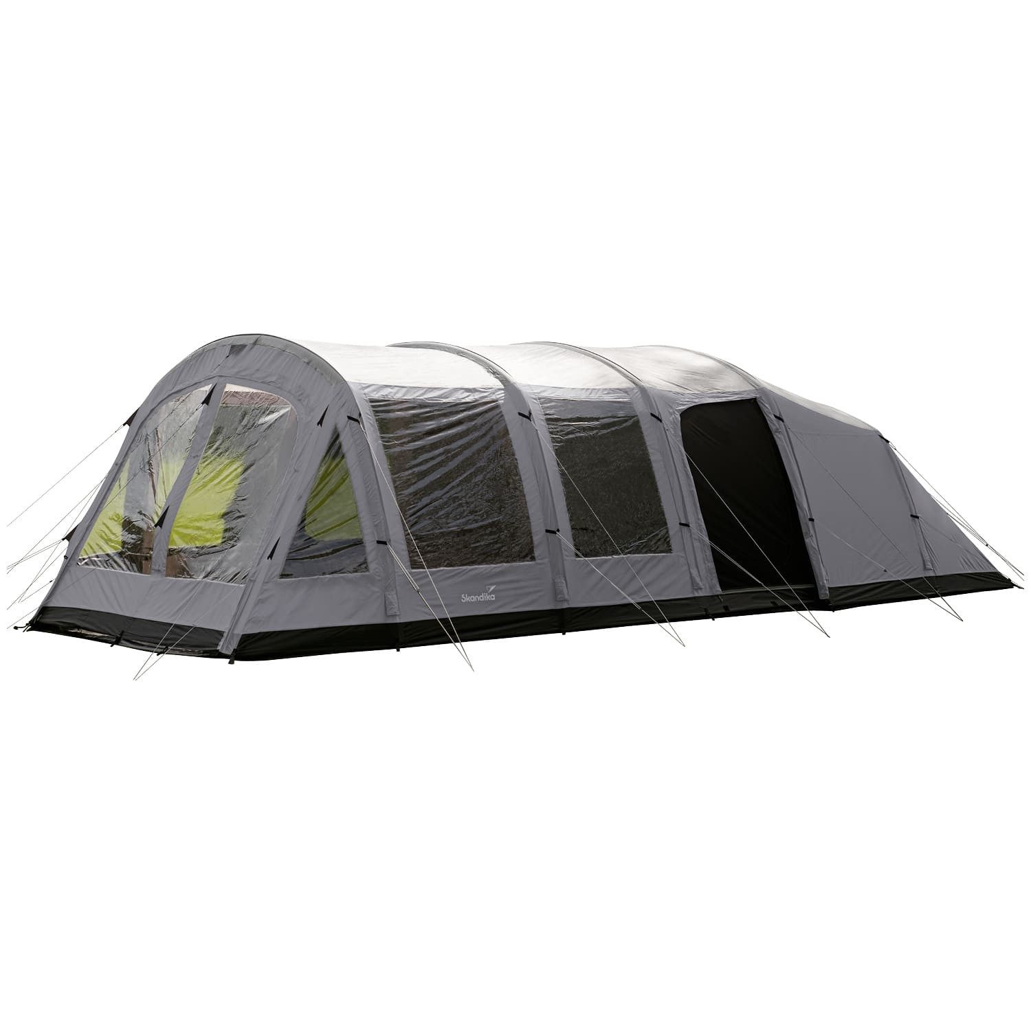 Tunnelzelt Timola 6 Air Sleeper Protect XL, Luftzelt, 2 schwarze Schlafkabinen