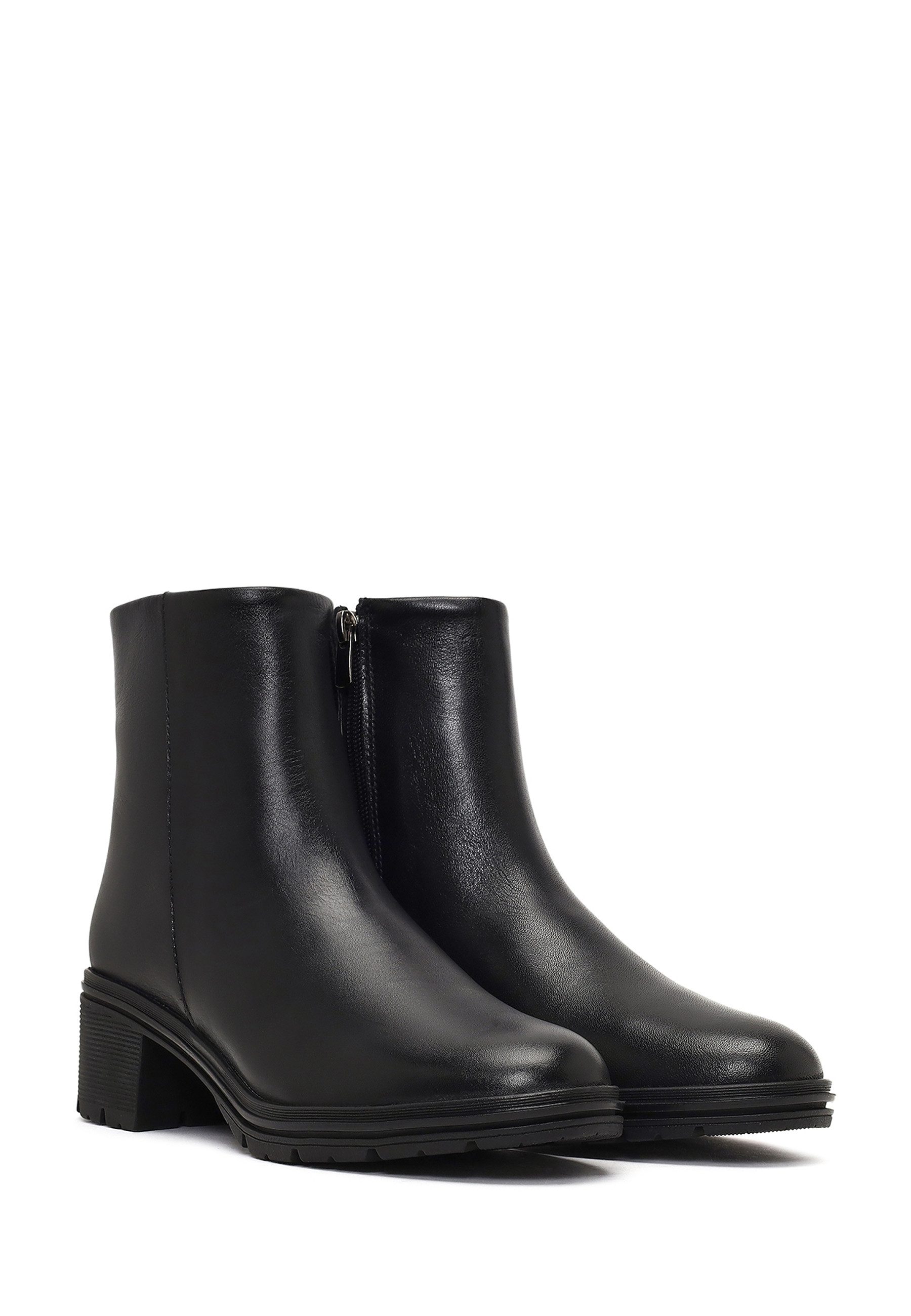 Derimod Leder-Stiefeletten Ankleboots Echtes Leder, Textilfutter, Thermosohle, Reißverschluss
