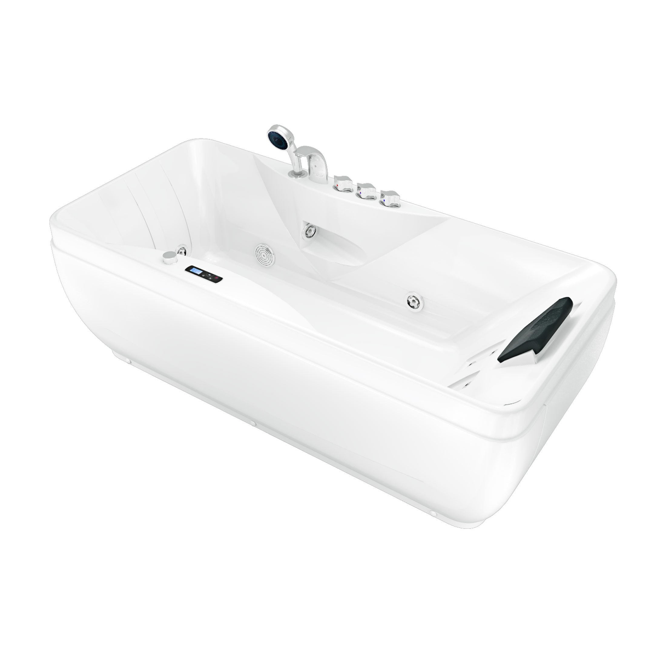 AcquaVapore Whirlpool Pool Badewanne Wanne W49-PR 170x80cm, (1-tlg), mit Ablaufgarnitur
