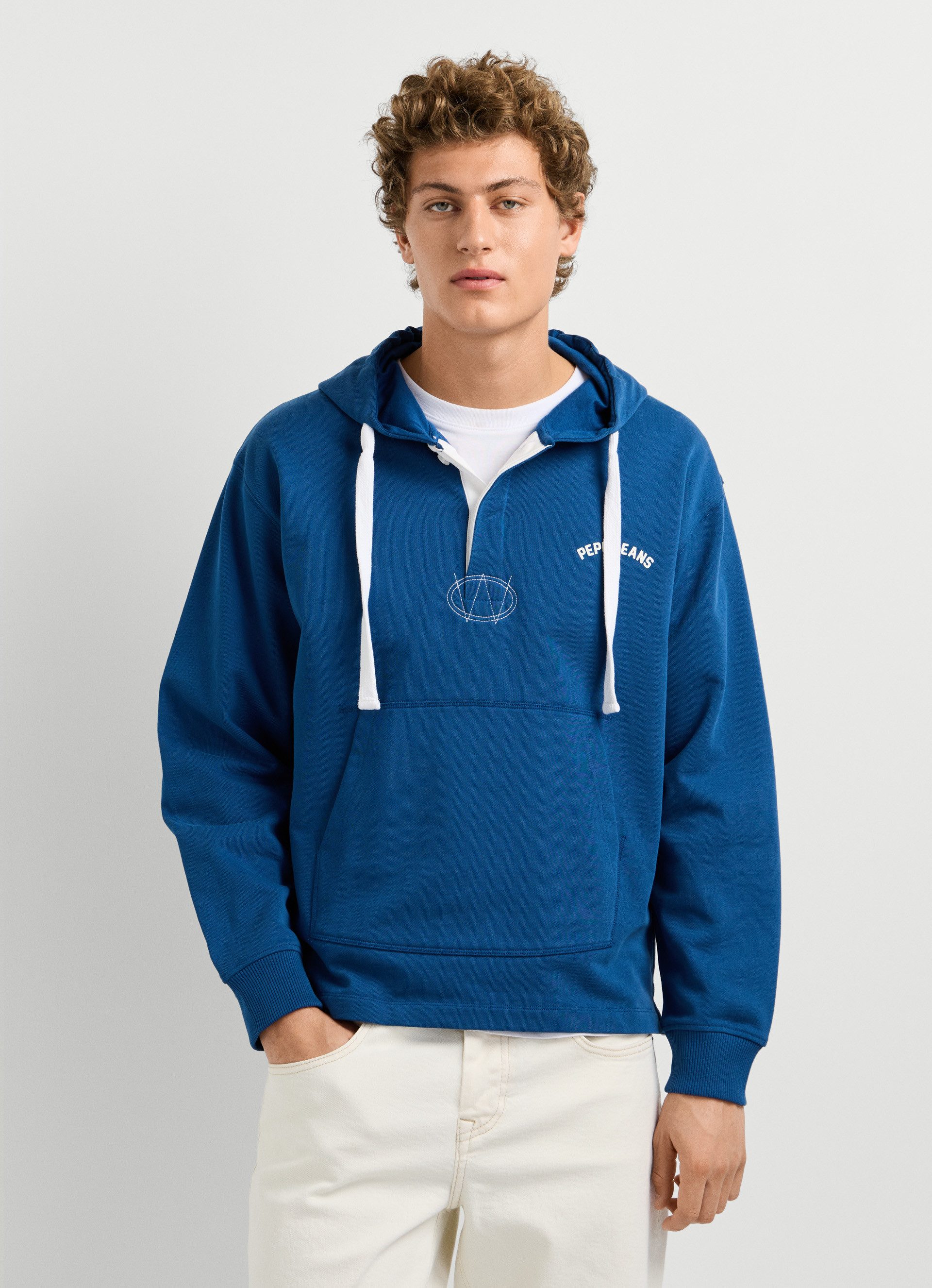 Pepe Jeans Kapuzensweatshirt JOHN HOODIE mit Knopfleiste, Baumwoll-Qualität