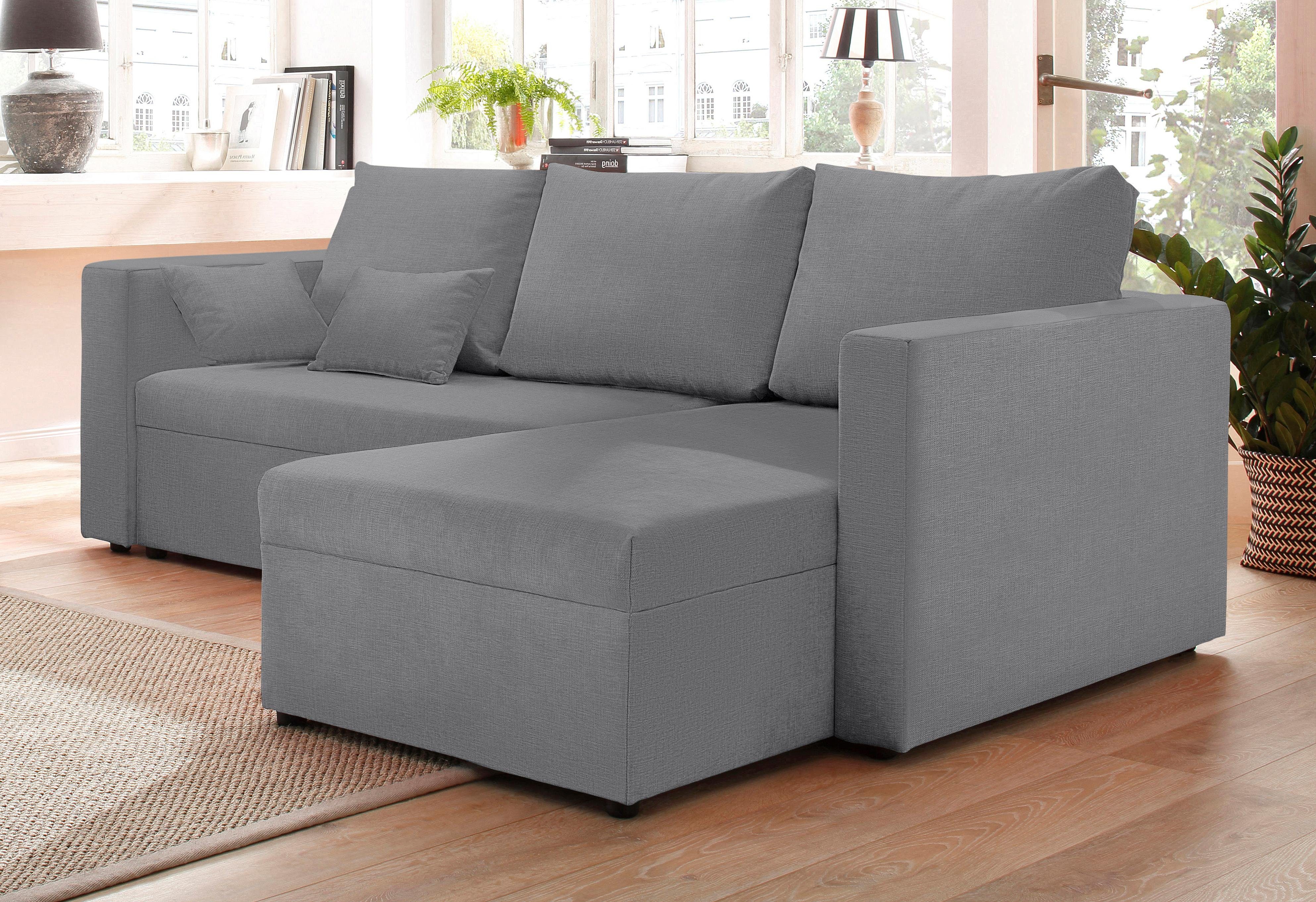 Home affaire Ecksofa Pur L-Form, wahlweise mit Bettfunktion