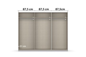 freiraum Schwebetürenschrank Aurelia in Eiche Artisan - 261x210x59 (BxHxT)