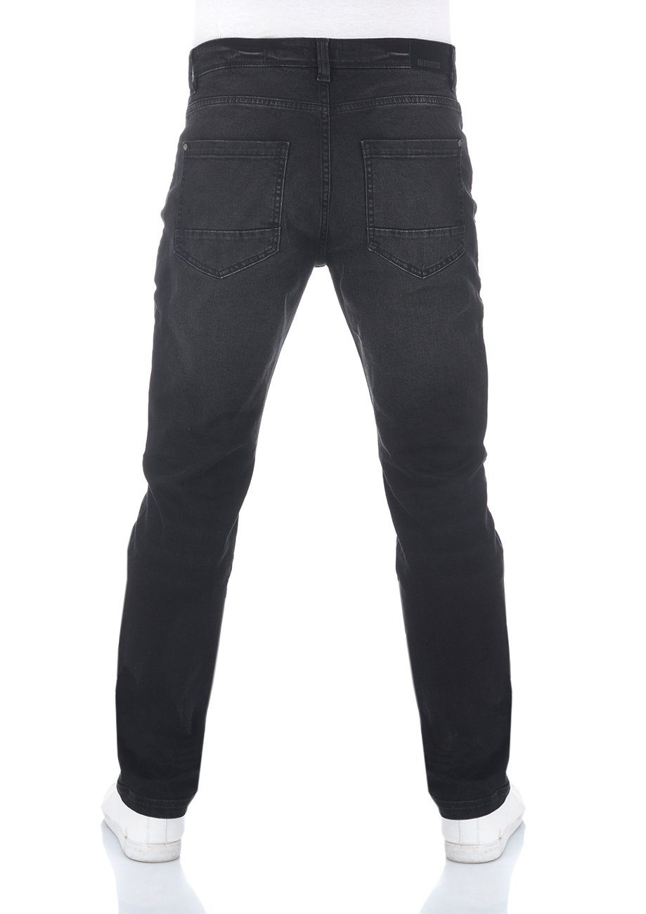 Denim mit Herren Stretch Regular riverso Black Hose (24000) RIVChris Straight-Jeans Jeanshose Fit Denim