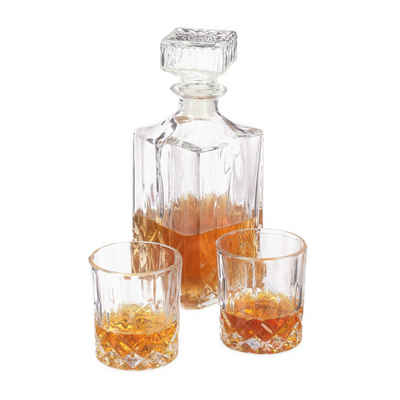 relaxdays Whiskyglas »Whisky Set aus Karaffe und Gläsern«, Glas