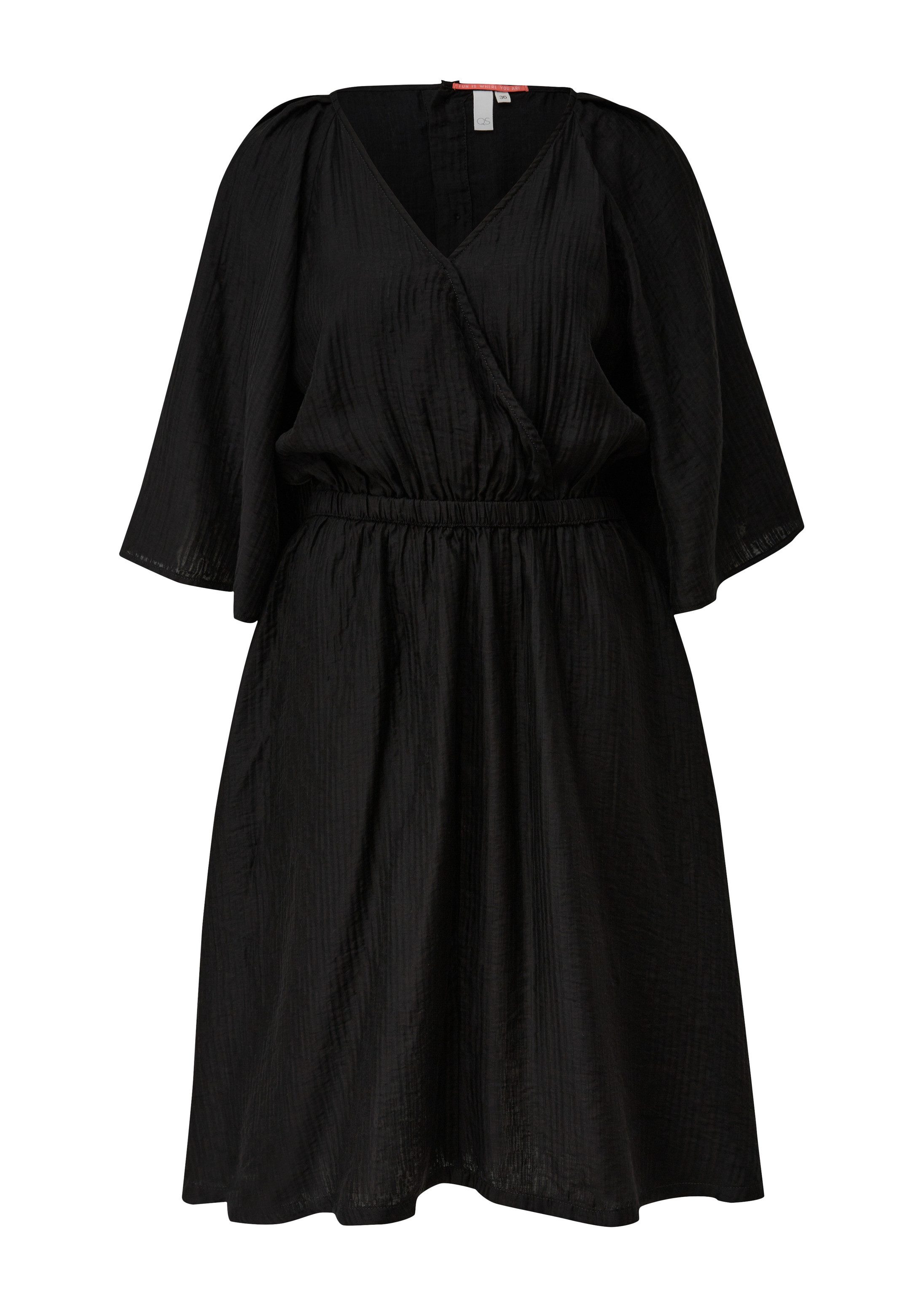 QS Minikleid Kleid Minikleid mit Knöpfen und Cut-out am Rücken