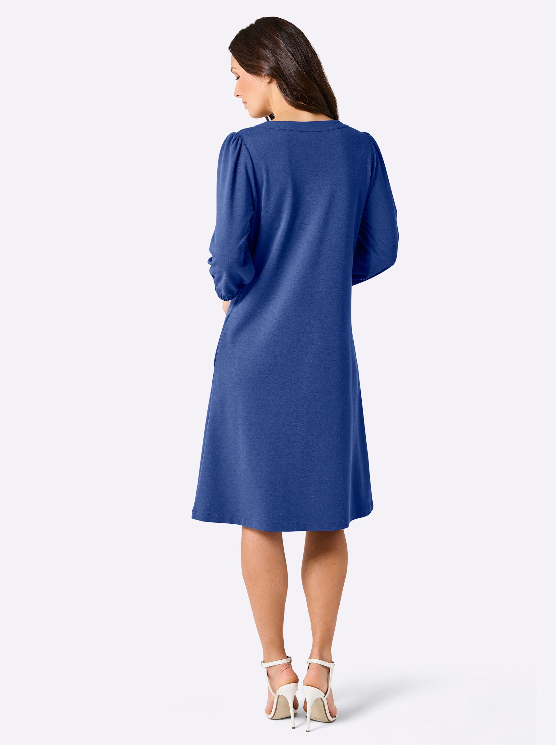 creation L Etuikleid Seiden-Viskose-Mix-Kleid 3/4-Arm
