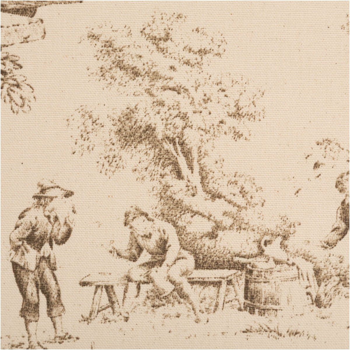 SCHÖNER LEBEN. Stoff Dekostoff Toile de Jouy Festin Halbpanama natur beige 1,4 m, allergikergeeignet
