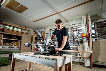 metabo Akku-Kapp-Gehrungssäge KGS 18 LTX BL 254, Kappsäge Ohne Akku im Karton