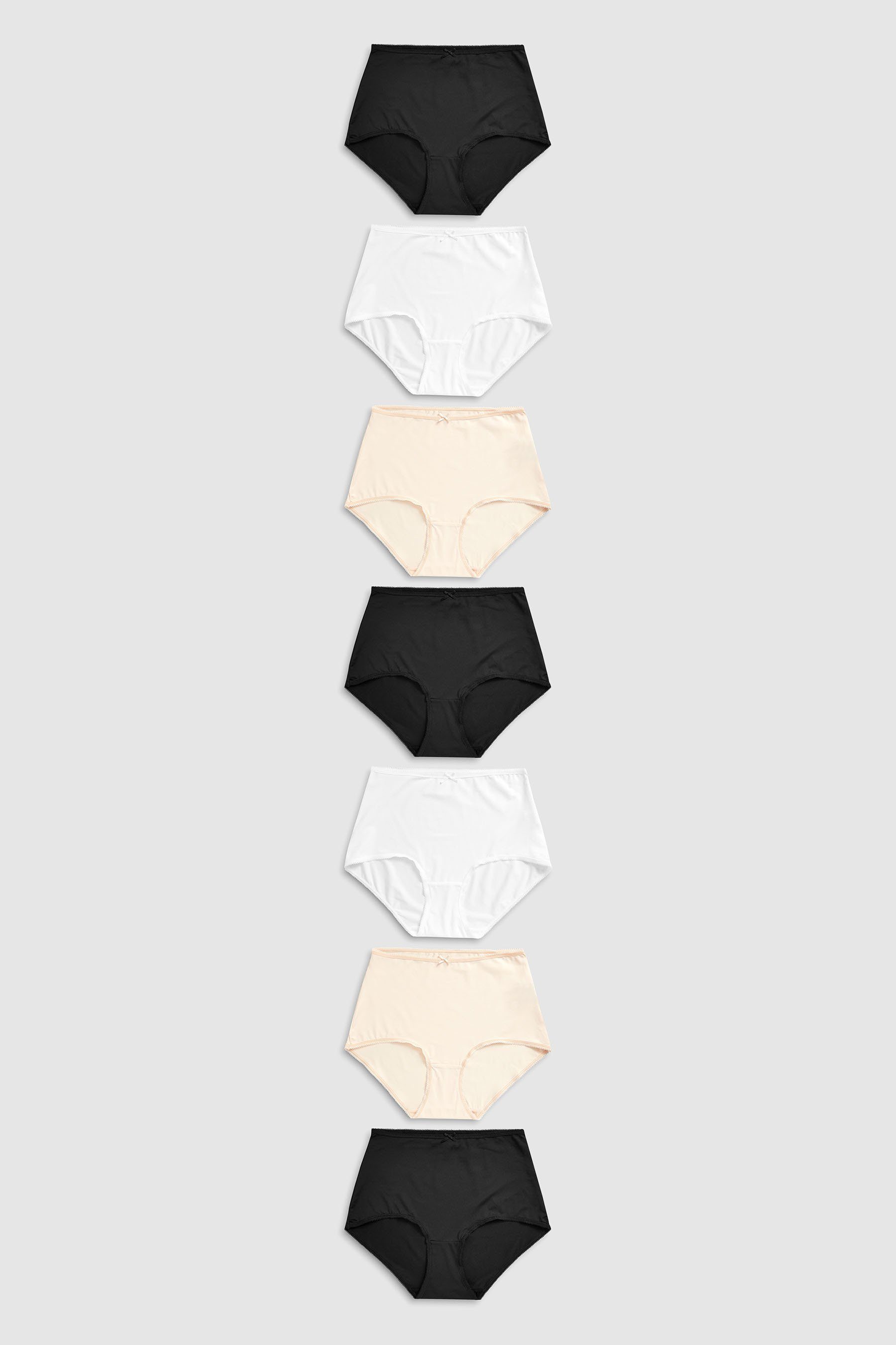 High-Waist-Slip Maxislips aus Mikrofaser, 7er-Pack