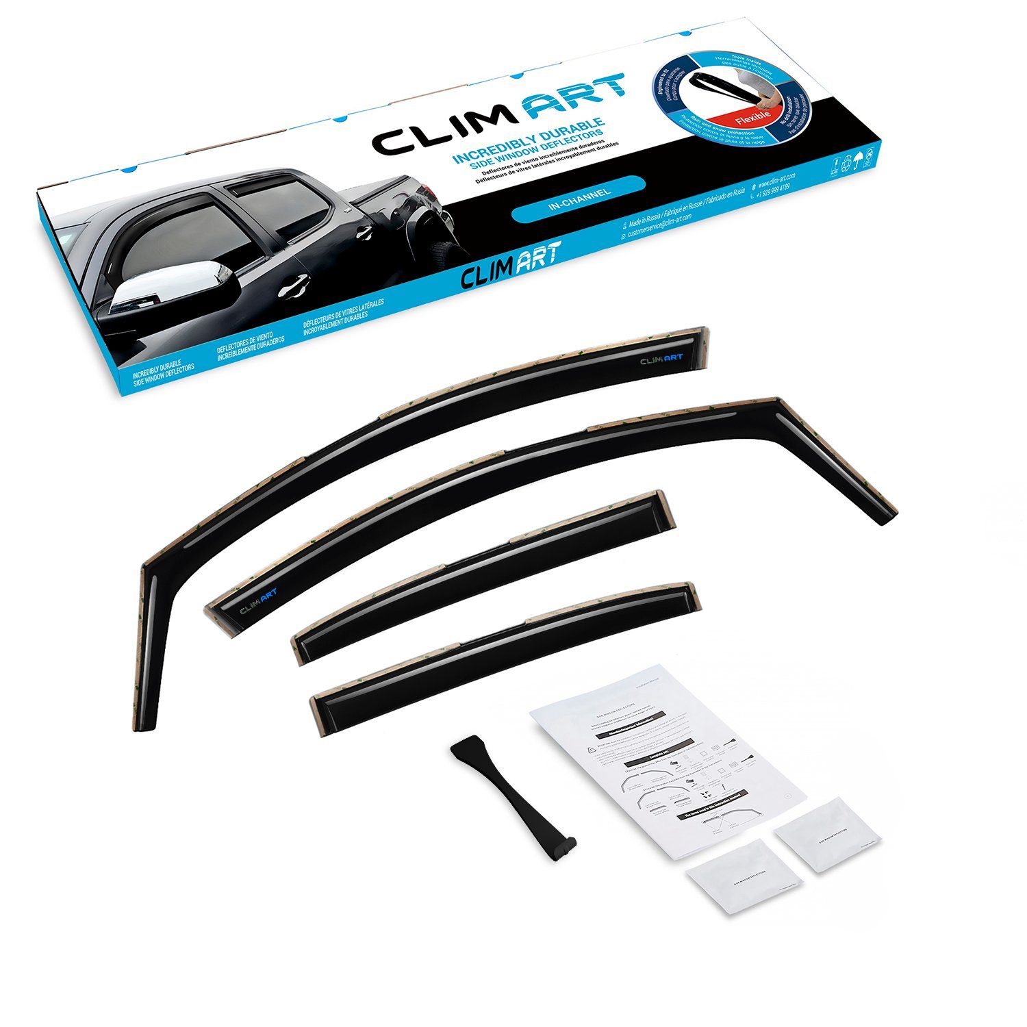 Clim Art Auto-Fußmatte CLIM mit ART (4 Windabweiser St) 2020-2023 nur Corolla Sedan für Toyota