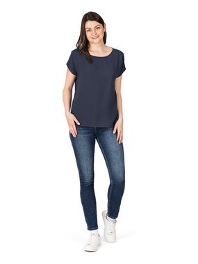 DENIMFY T-Shirt Damen Blusentop DFJule Regular Fit (1-tlg) Basic Kurzarm Blusenshirt mit Rundhalsausschnitt