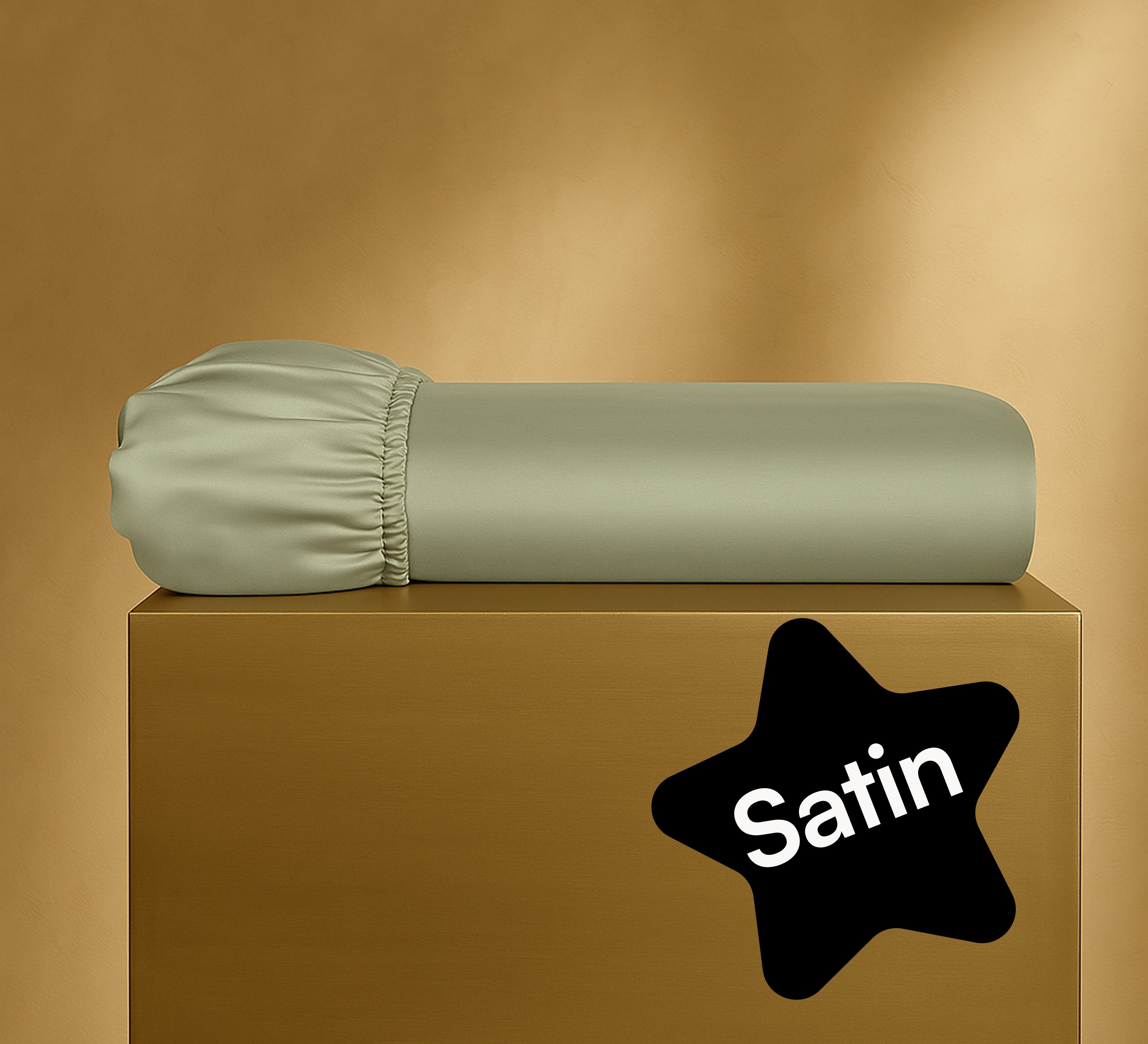 Seralino Spannbettlaken Mako Satin Spannbetttuch (100% Bio Baumwolle), 100% Bio-Baumwolle, Gummizug: rundum, Etiketten zeigen Seiten – schnelles, unkompliziertes Beziehen garantiert., Fairtrade/ GOTS zertifizierte uni Bettlaken, weich