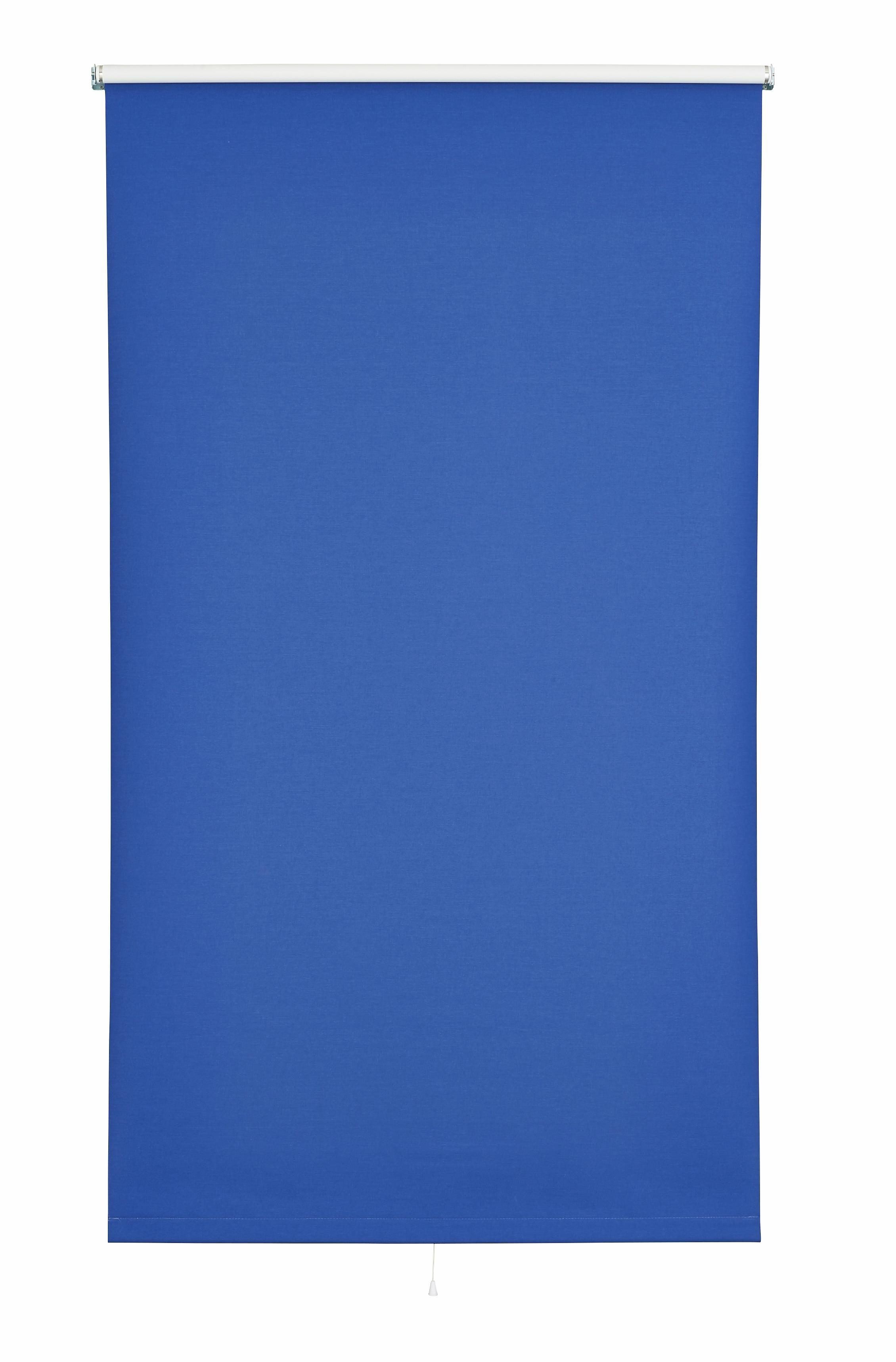 Springrollo Uni, sunlines, verdunkelnd, mit Bohren, verschraubt, 1 Stück blau