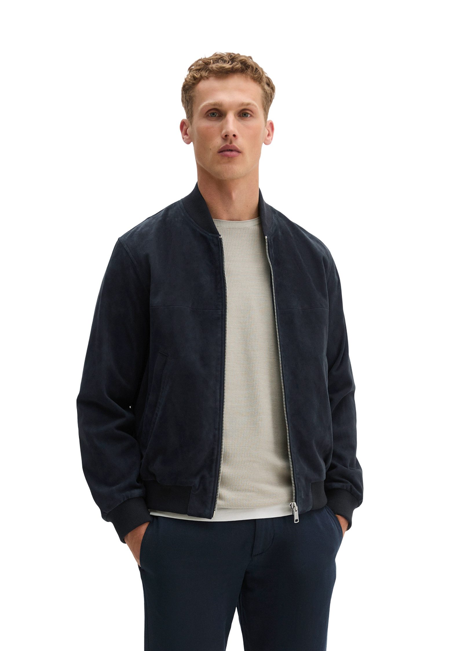 Marc O'Polo Lederjacke regular aus geschmeidigem Ziegenleder