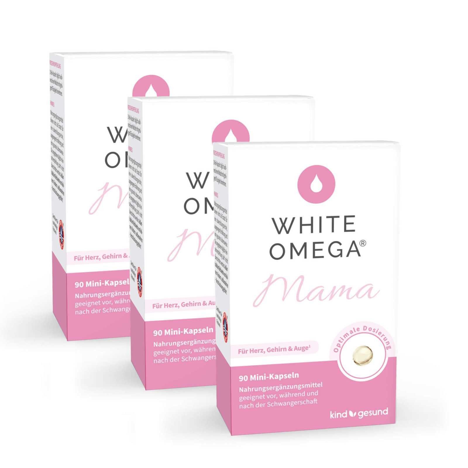 kindgesund Omega-3 für die Schwangerschaft - WHITE OMEGA® Mama Kapseln