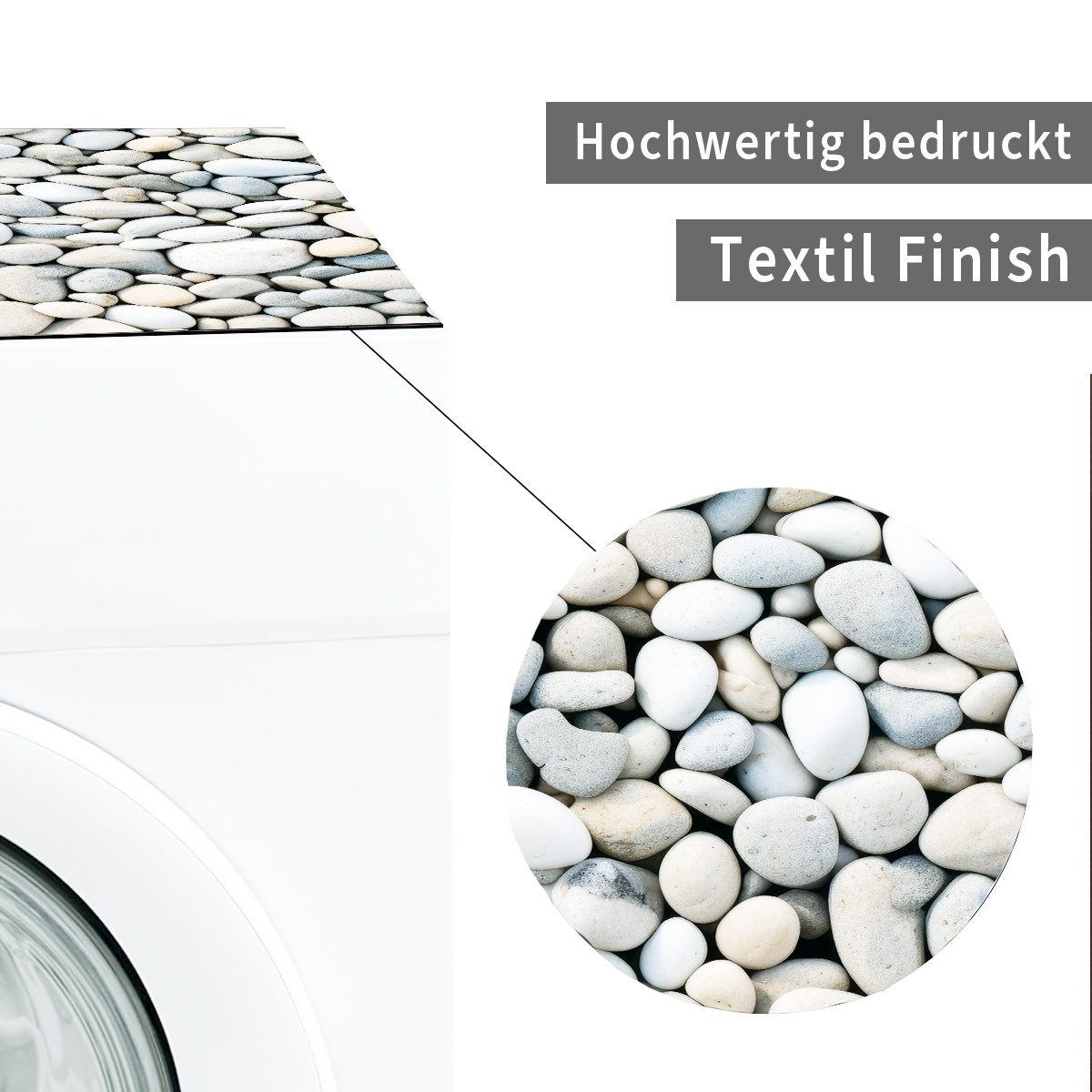 Tabletop Antirutschmatte Waschmaschinen-Auflage Stein-Optik rutschfest, waschbar, 1-St., Textil-Finish Gummi-Matte als Trockner Waschmaschinen-Unterlage – Bild 5 von 5